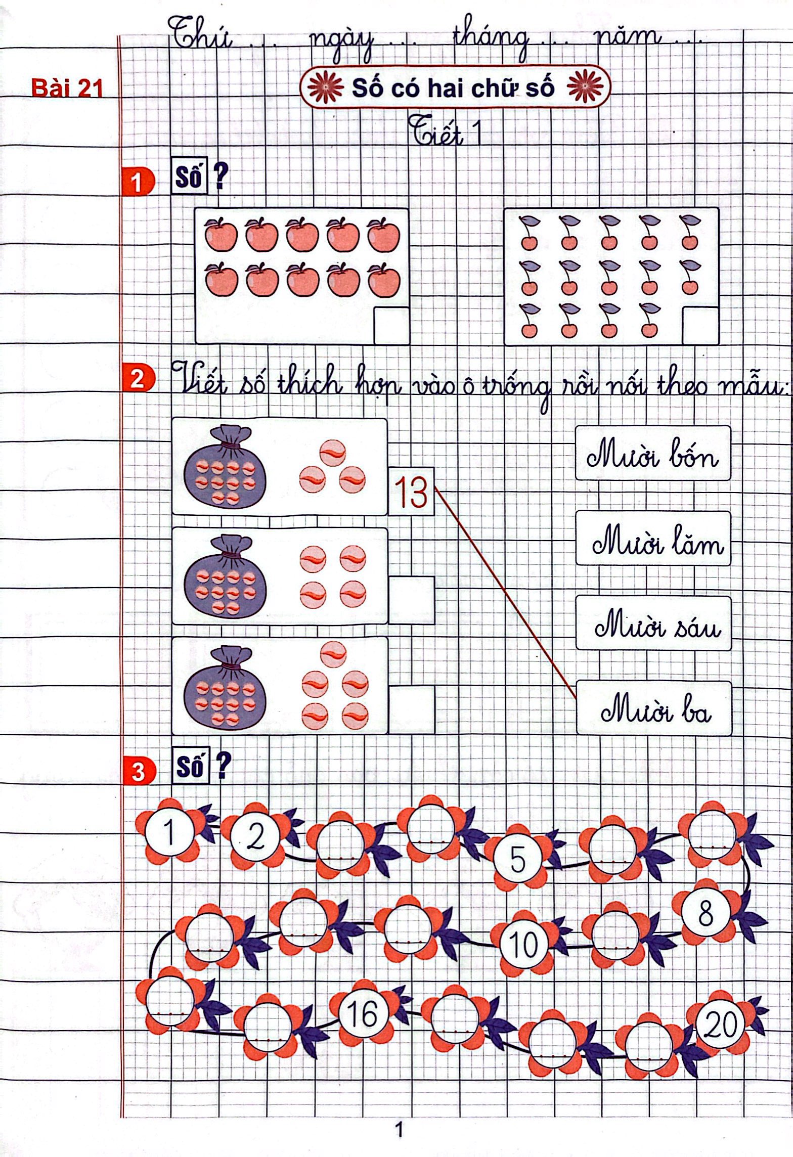 vở ô li bài tập toán 1 - quyển 2 (kết nối) (2021)