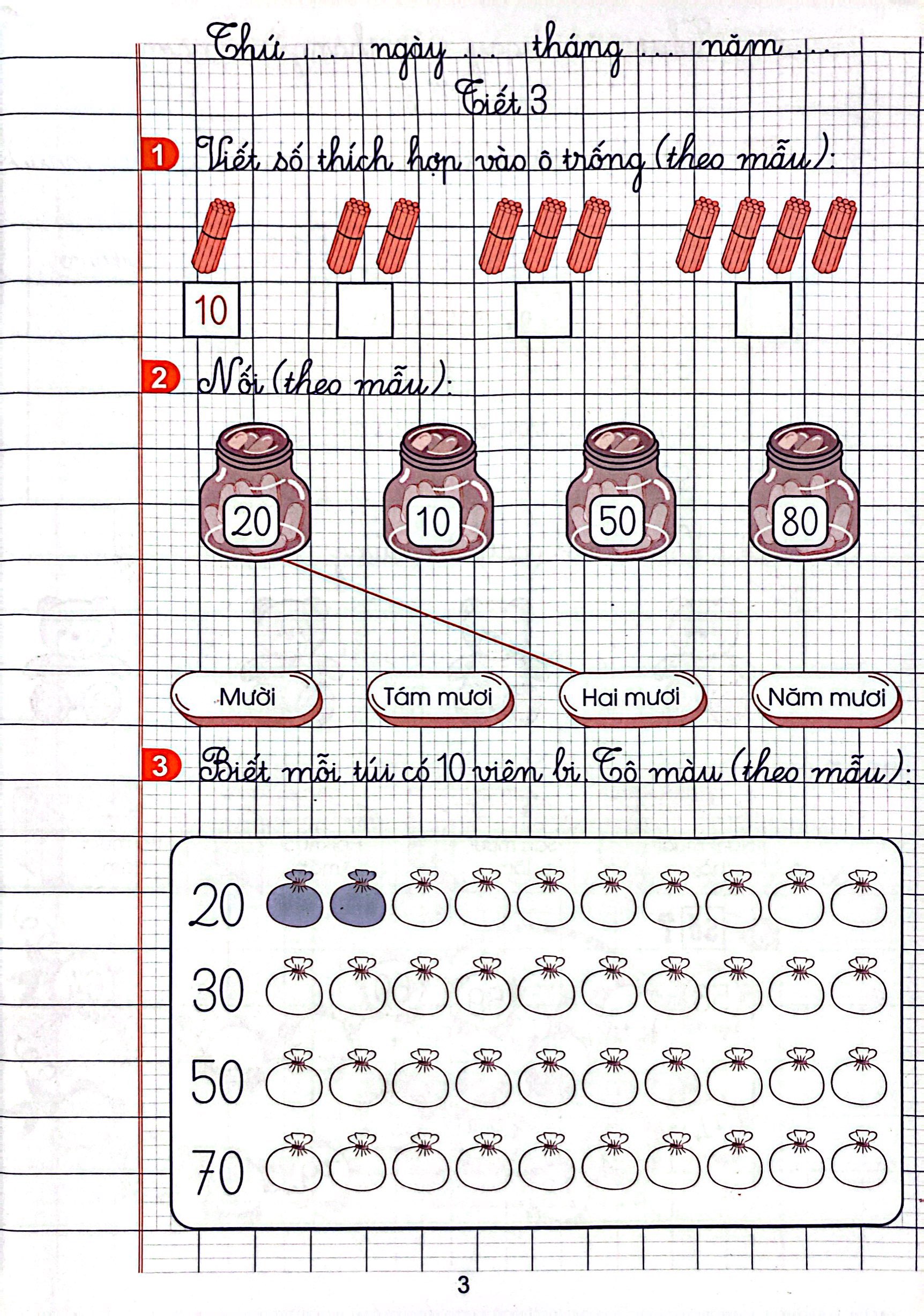 vở ô li bài tập toán 1 - quyển 2 (kết nối) (2021)