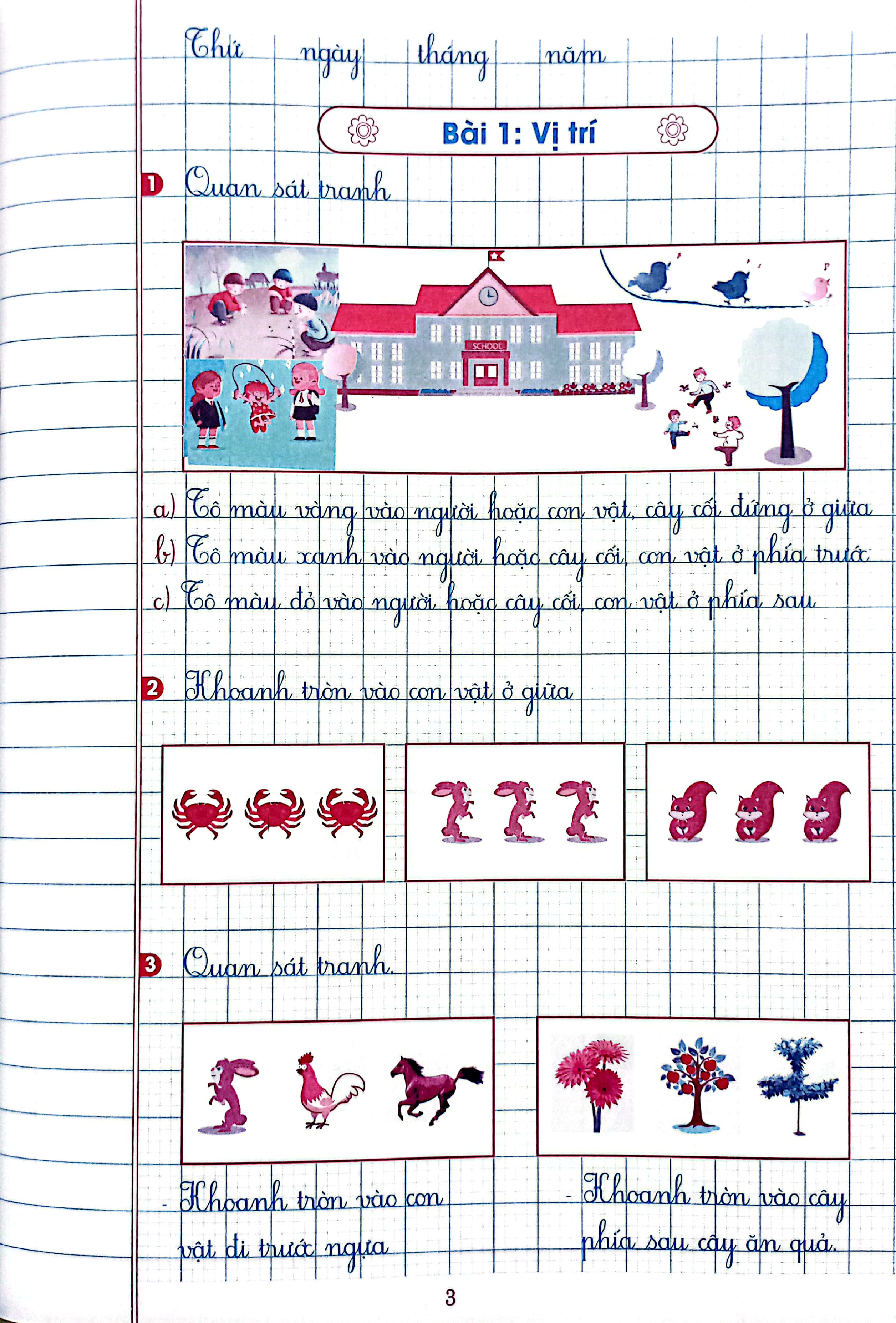 vở ô li bài tập toán 1 - tập 1 (chân trời sáng tạo)