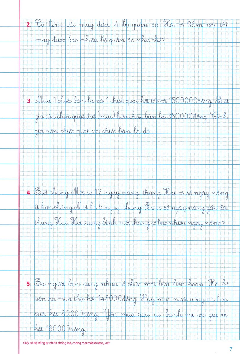 vở ô li bài tập toán 5/1 (bám sát sgk cánh diều)