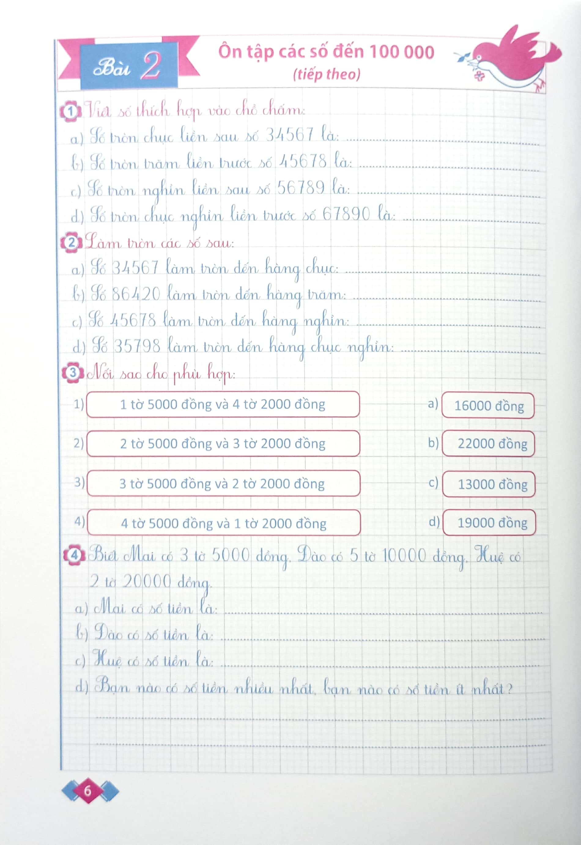 vở ô li bài tập toán lớp 4 - tập 1