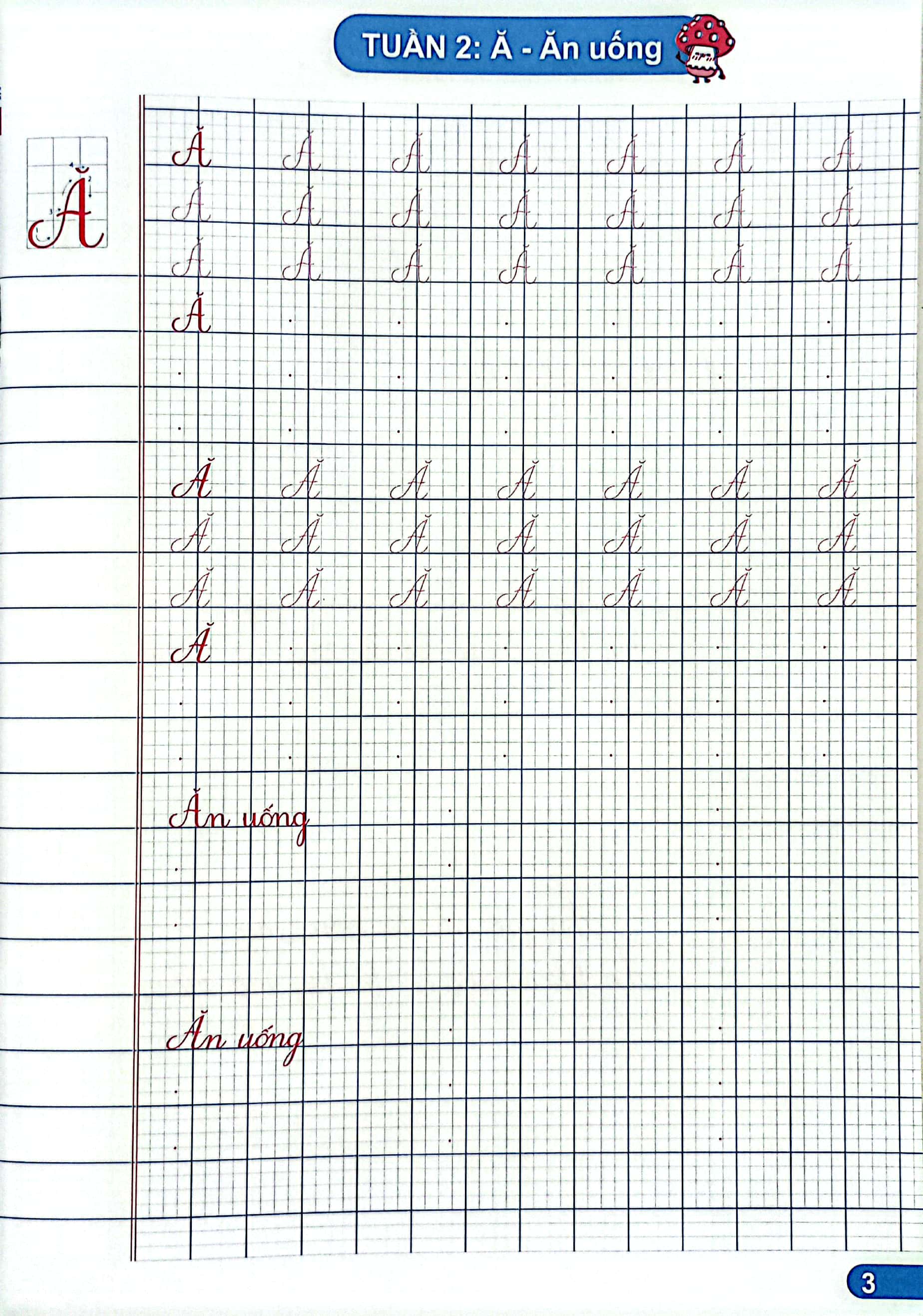 vở ô li viết chữ mẫu 2 - tập 1 (chân trời)