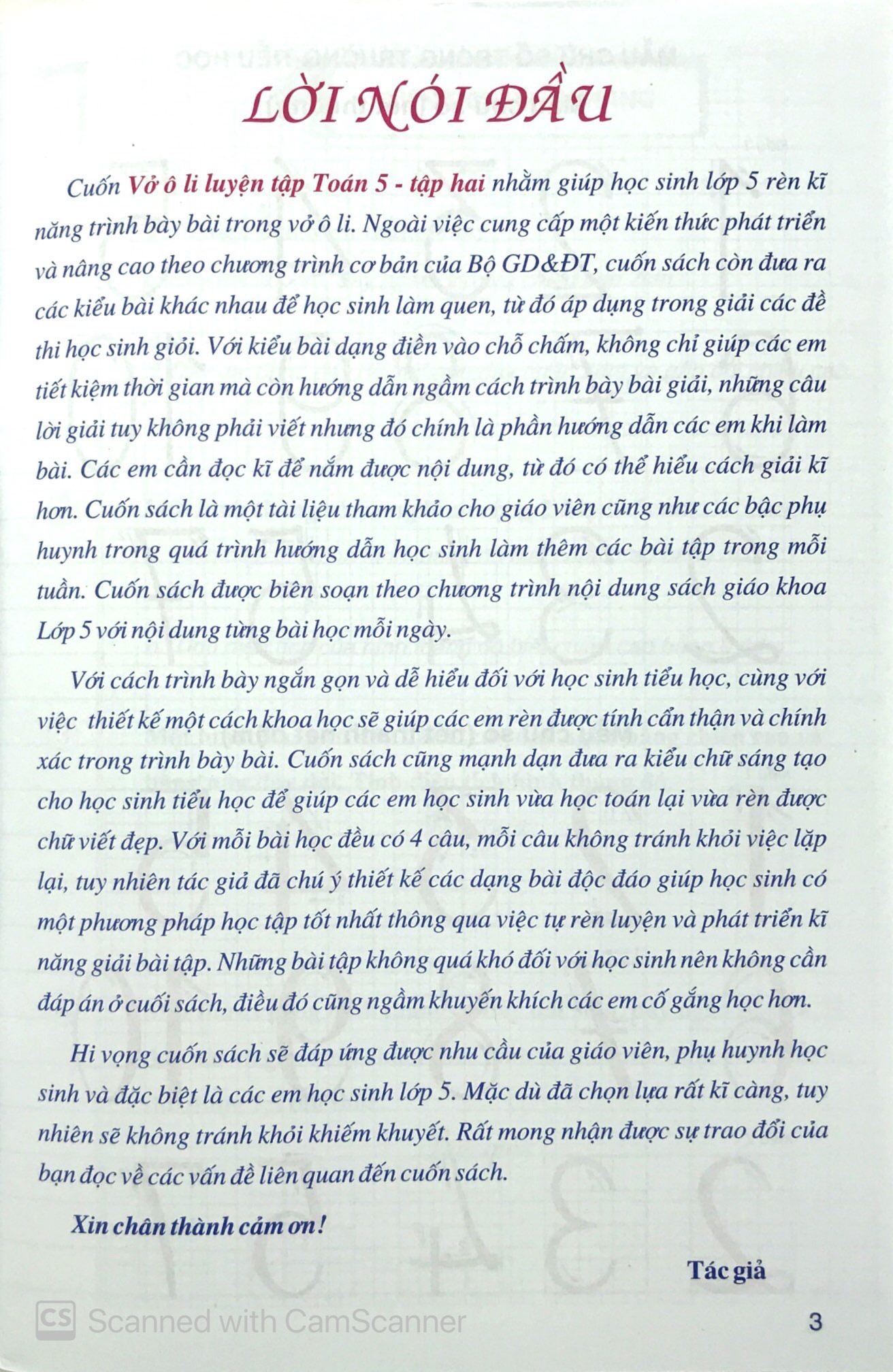 vở ô luyện tập toán lớp 5 - quyển 2