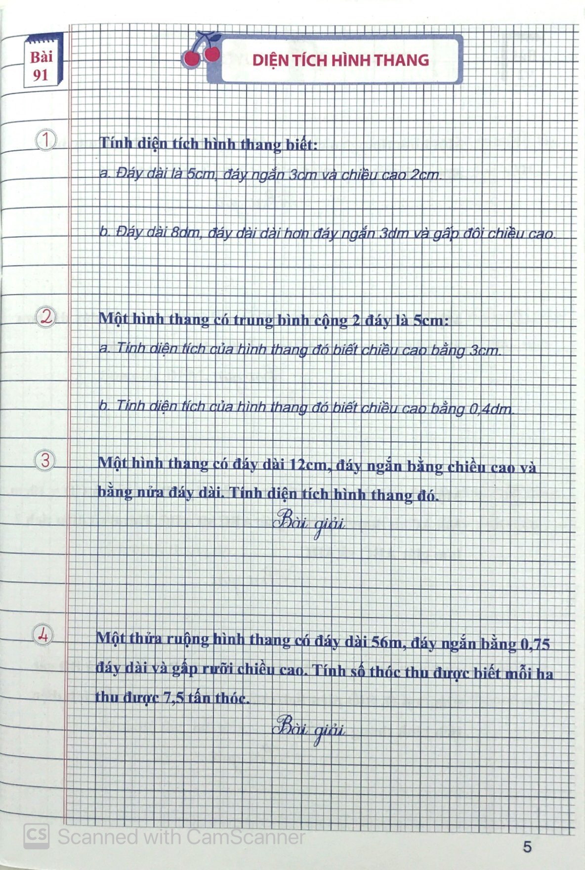 vở ô luyện tập toán lớp 5 - quyển 2