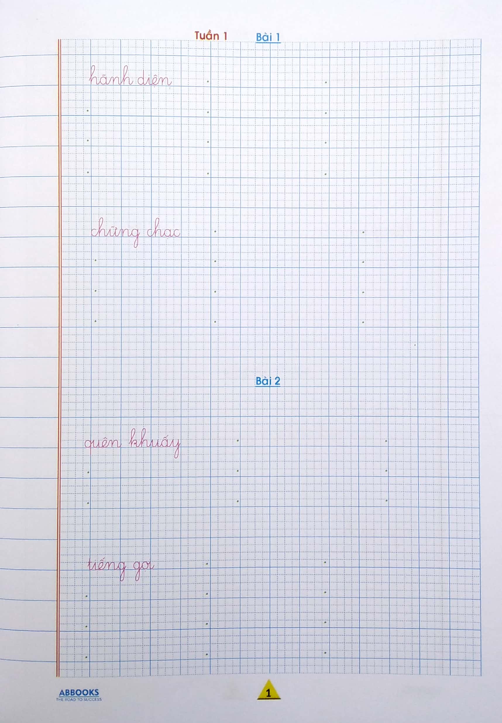 vở ô ly tập viết 1 - mẫu chữ nhỏ 1 ô ly