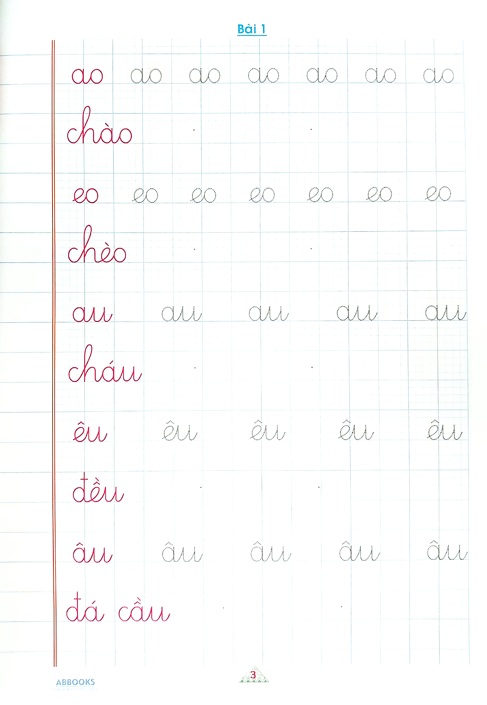 vở ô ly tập viết - các vần - theo chuẩn chương trình sách giáo khoa mới - chân trời sáng tạo