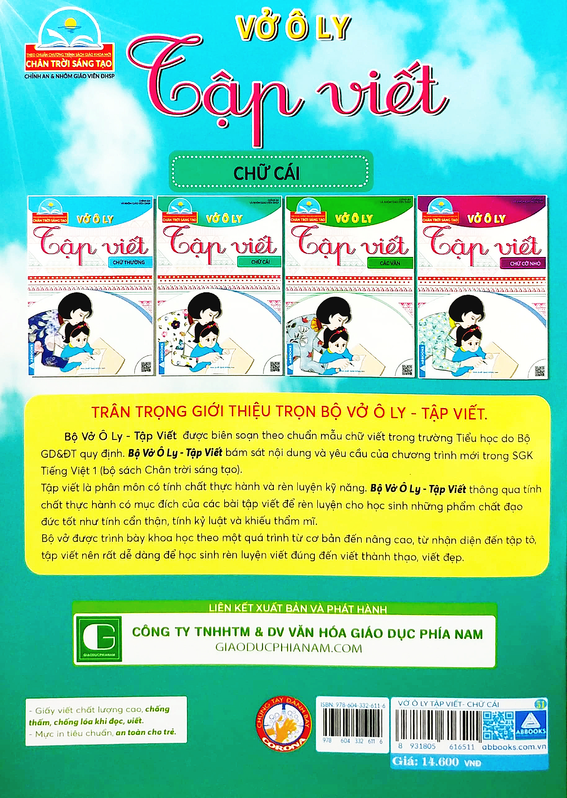 vở ô ly tập viết - chữ cái - theo chuẩn chương trình sách giáo khoa mới - chân trời sáng tạo