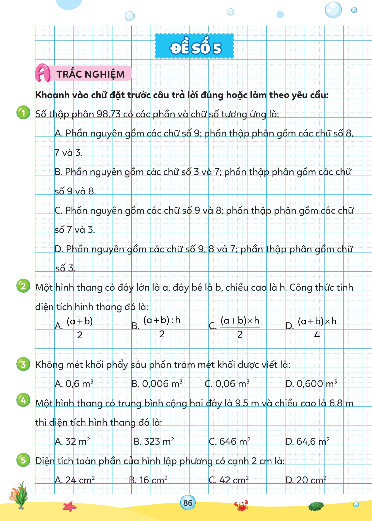 Vở Ôn Hè Toán 5 - Dùng Cho Học Sinh Lớp 5 Lên Lớp 6 - Ảnh 7