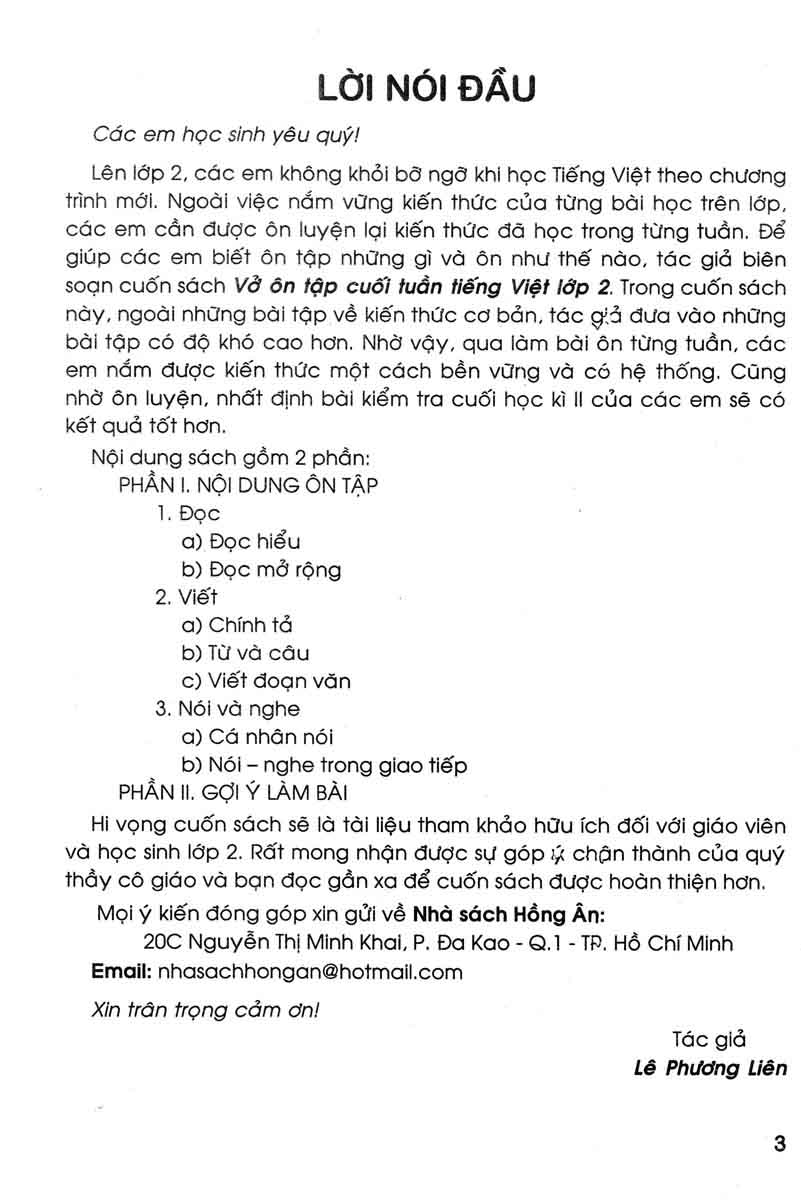 vở ôn tập cuối tuần tiếng việt lớp 2 (kết nối tri thức)