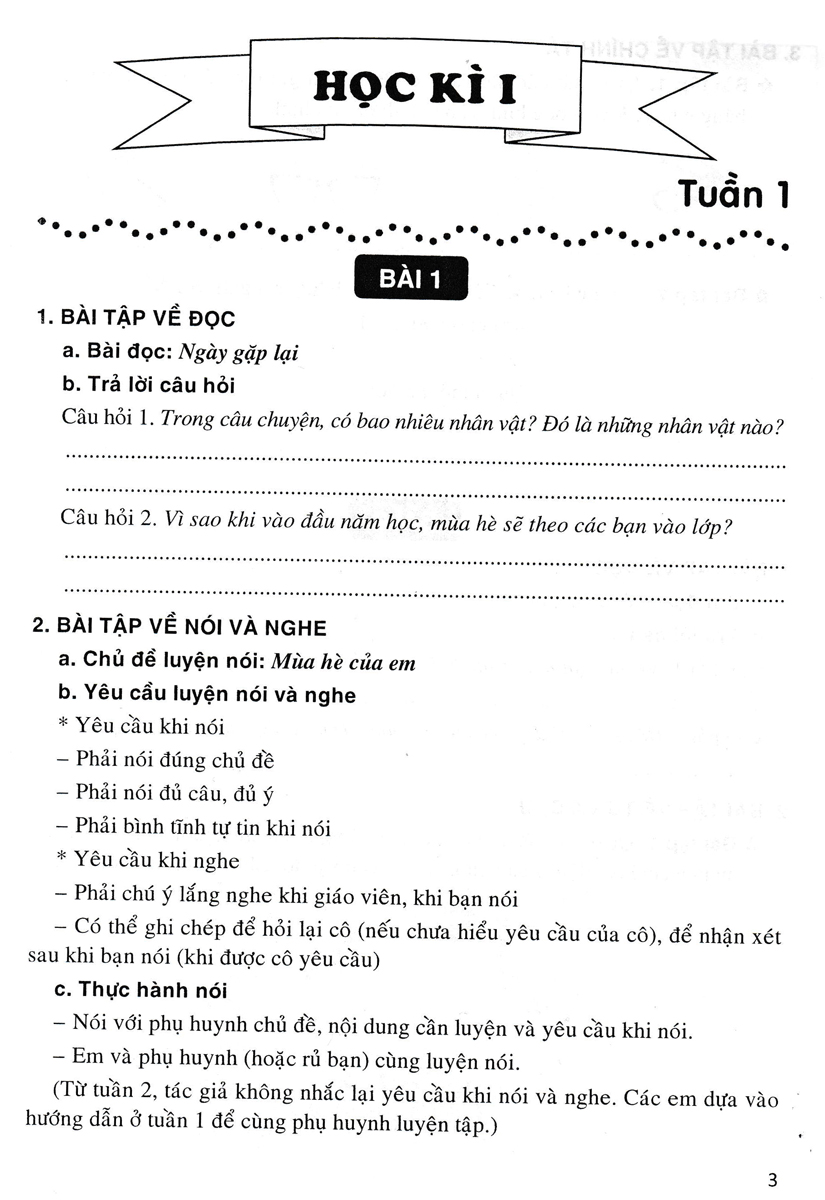 vở ôn tập cuối tuần tiếng việt - lớp 3 (bám sát sgk kết nối tri thức với cuộc sống)