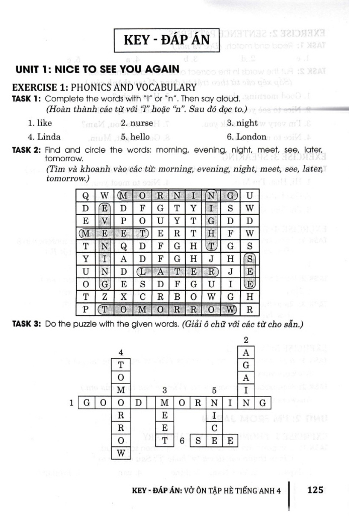 vở ôn tập hè tiếng anh 4 (dùng chung cho các bộ sgk hiện hành)