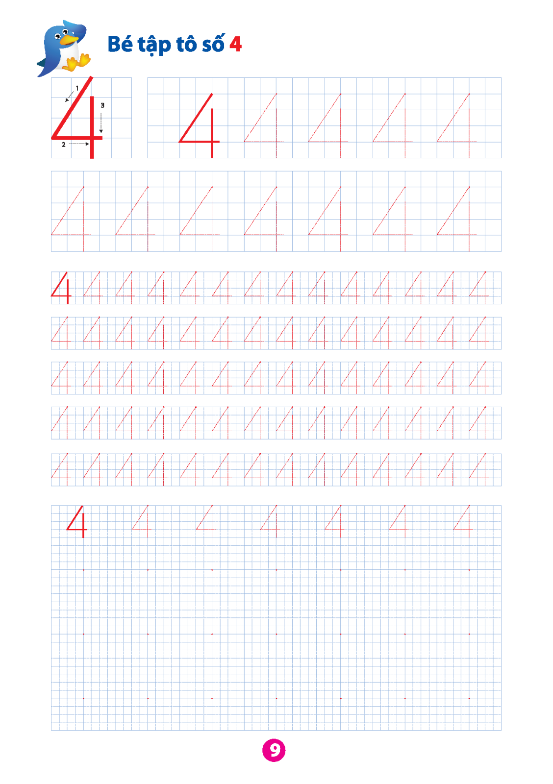 vở tập tô chữ số (dành cho bé từ 5 - 6 tuổi) (tái bản)
