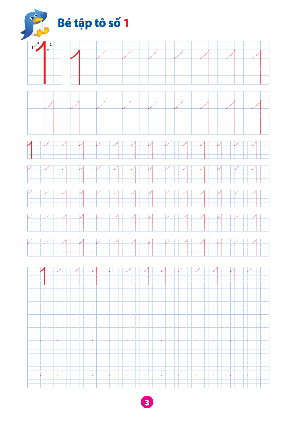 vở tập tô chữ số (dành cho bé từ 5 - 6 tuổi) (tái bản)