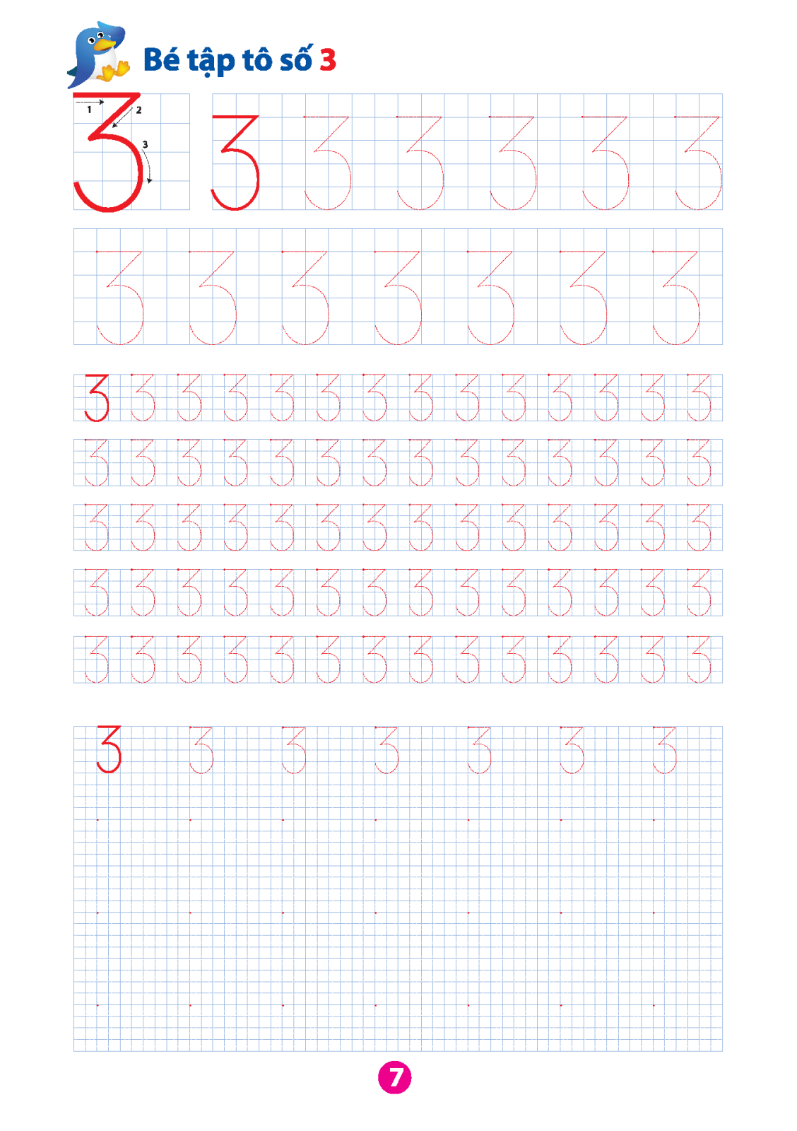 vở tập tô chữ số (dành cho bé từ 5 - 6 tuổi) (tái bản)