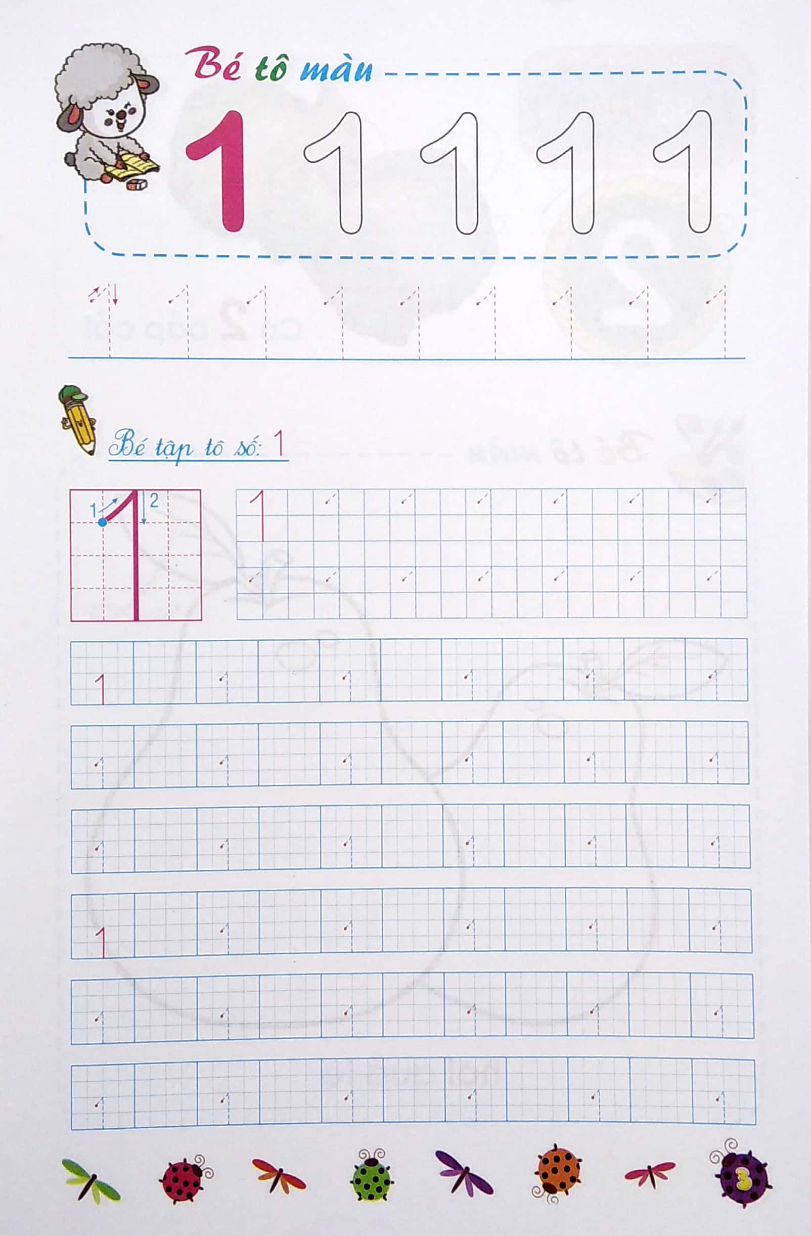 vở tập tô chữ số (dành cho trẻ 5-6 tuổi)
