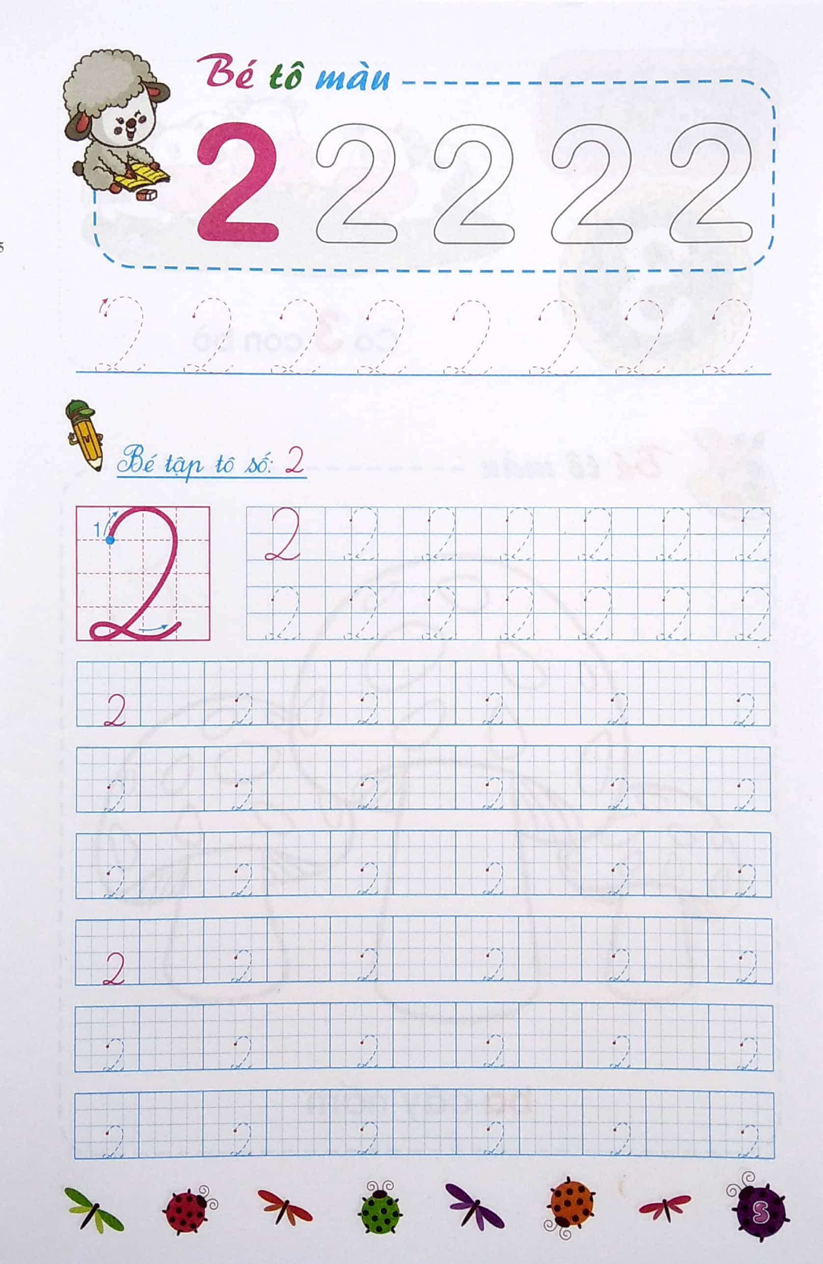 vở tập tô chữ số (dành cho trẻ 5-6 tuổi)