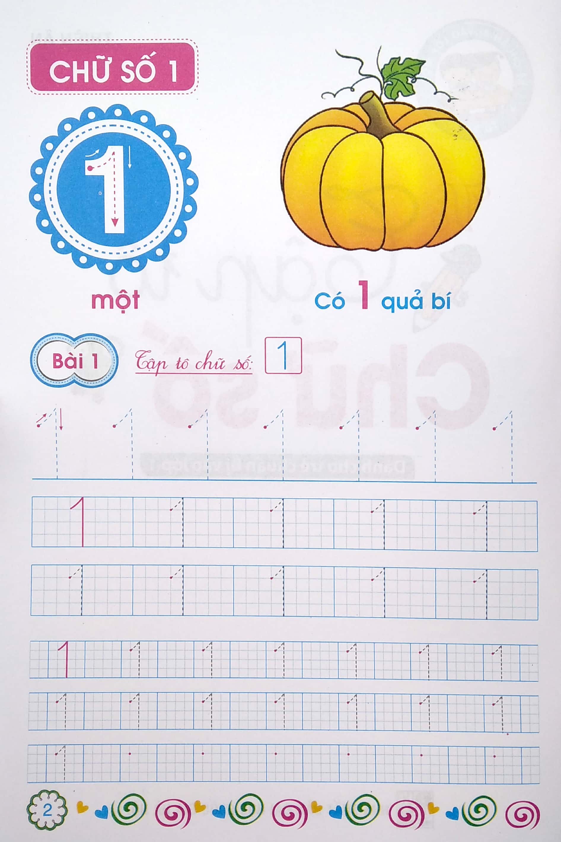 vở tập tô số (dành cho trẻ chuẩn bị vào lớp 1)