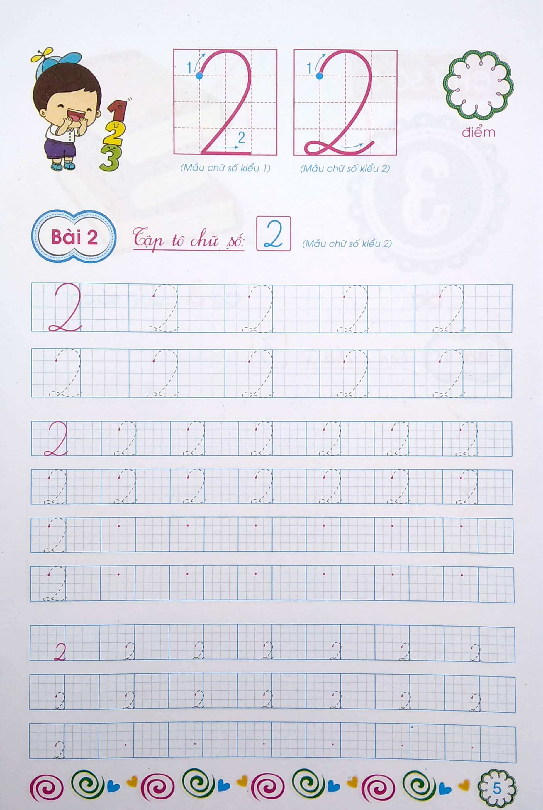 vở tập tô số (dành cho trẻ chuẩn bị vào lớp 1)