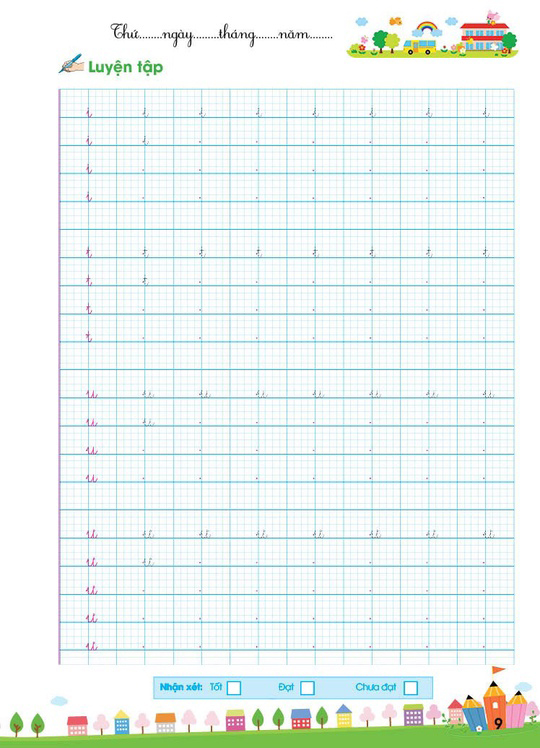 vở thực hành luyện viết chữ thường - chữ hoa