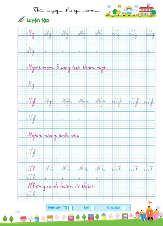 vở thực hành luyện viết chữ thường - chữ hoa