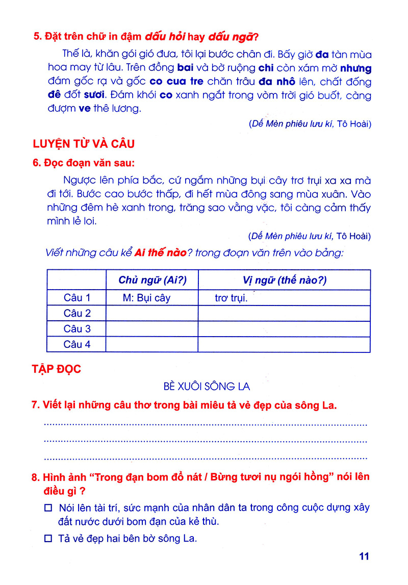 vở thực hành tiếng việt lớp 4 tập 2