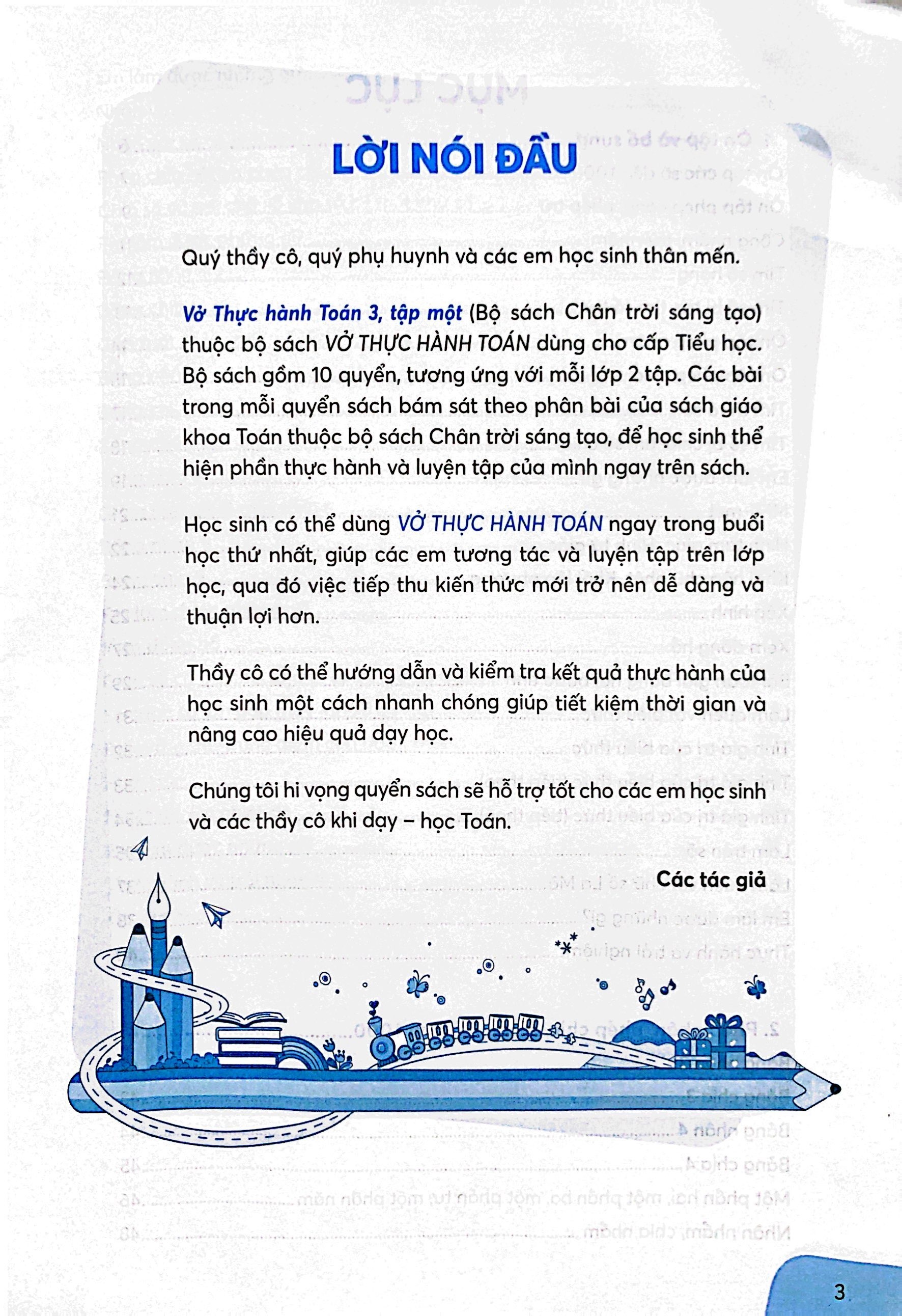 vở thực hành toán 3 - tập 1 (chân trời) (chuẩn)