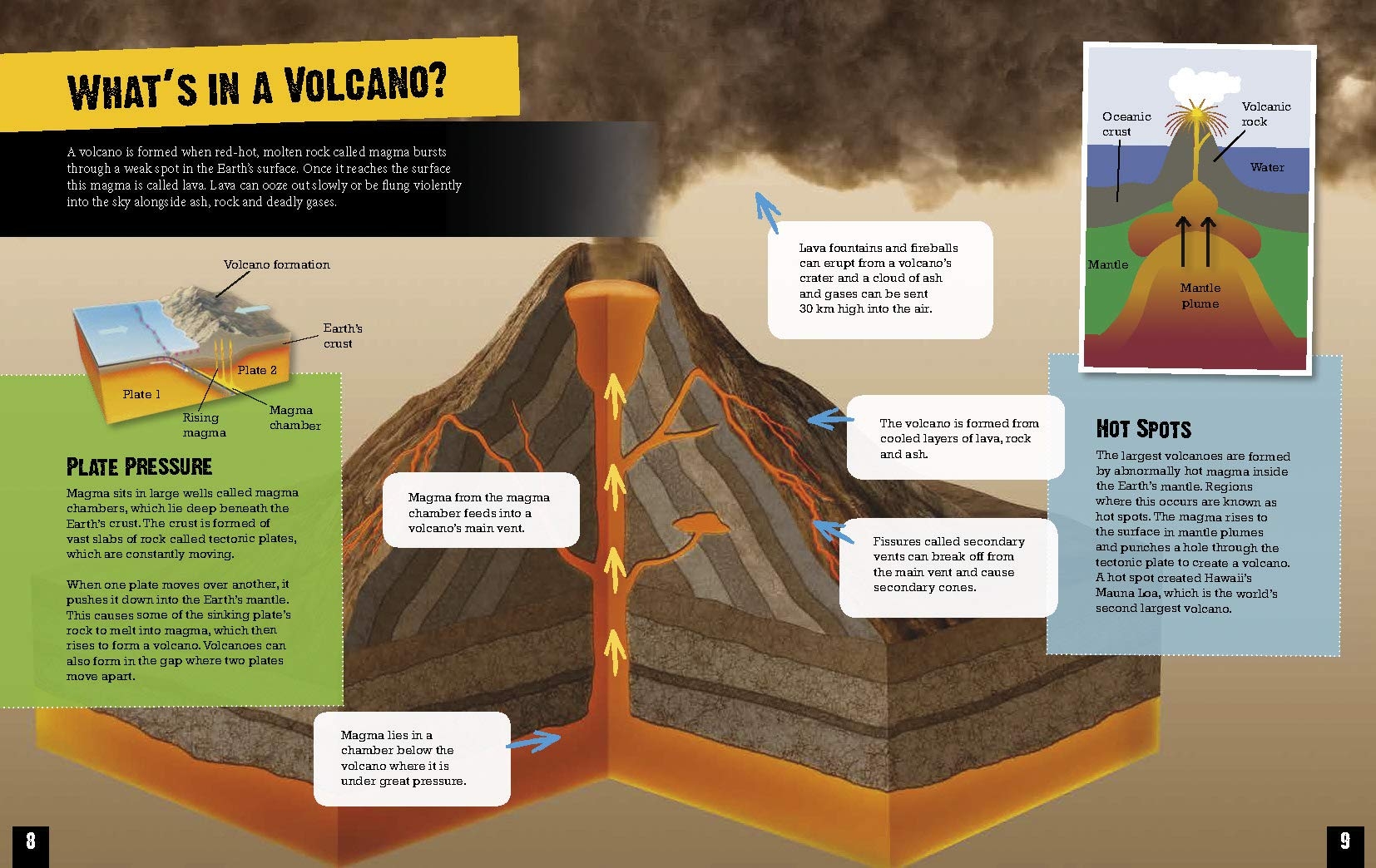 volcanoes and avalanches (natural disaster zone)