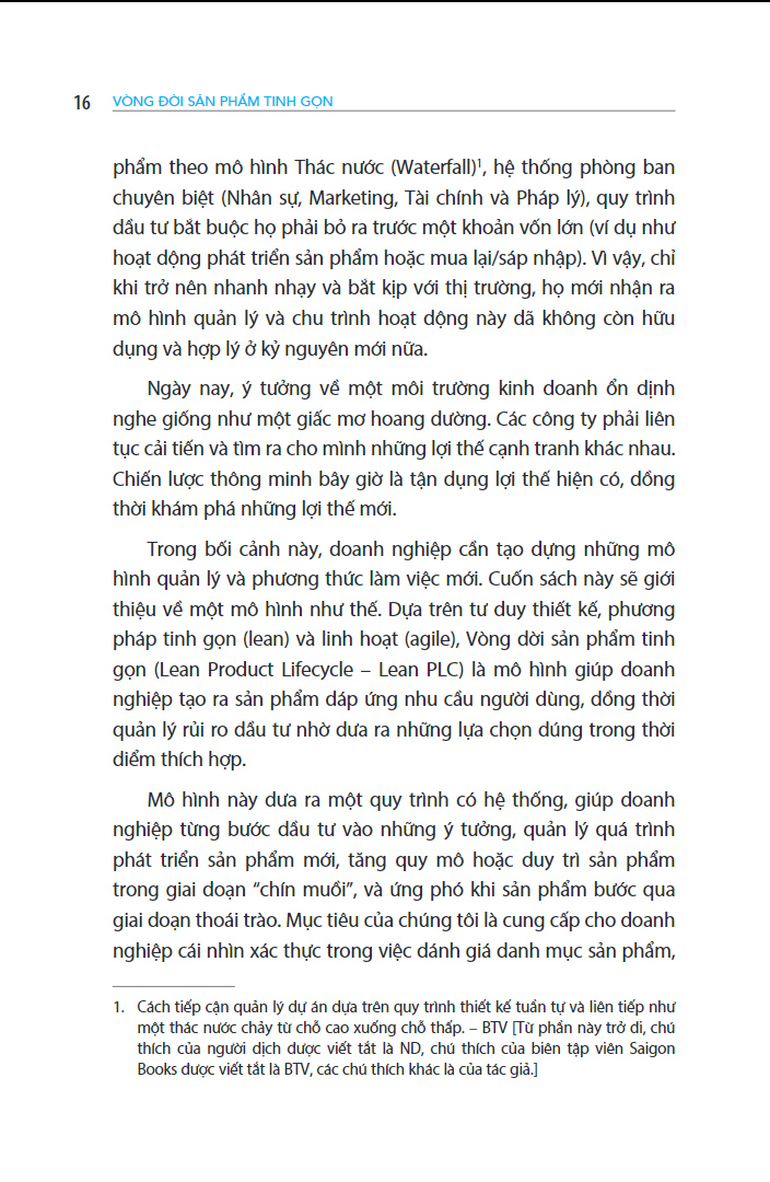 vòng đời sản phẩm tinh gọn - the lean product lifecycle