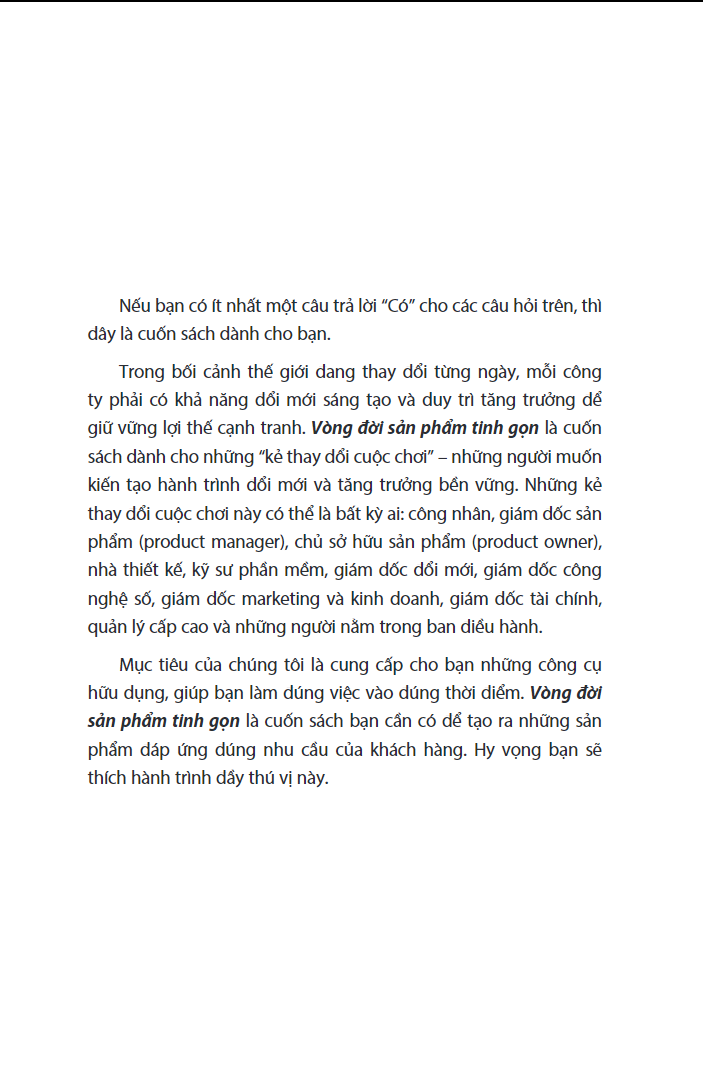 vòng đời sản phẩm tinh gọn - the lean product lifecycle