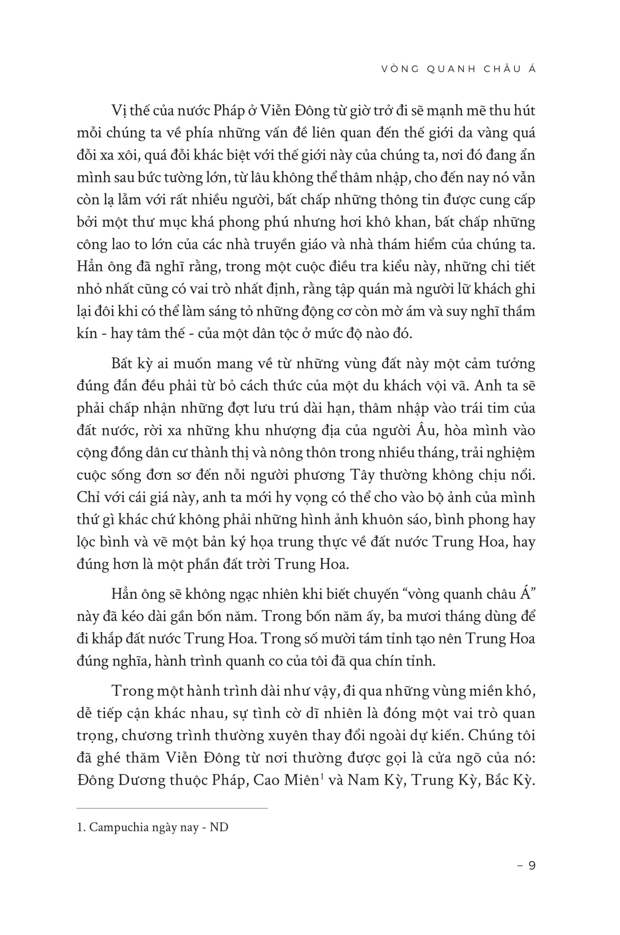 vòng quanh châu á - nam kỳ, trung kỳ, bắc kỳ