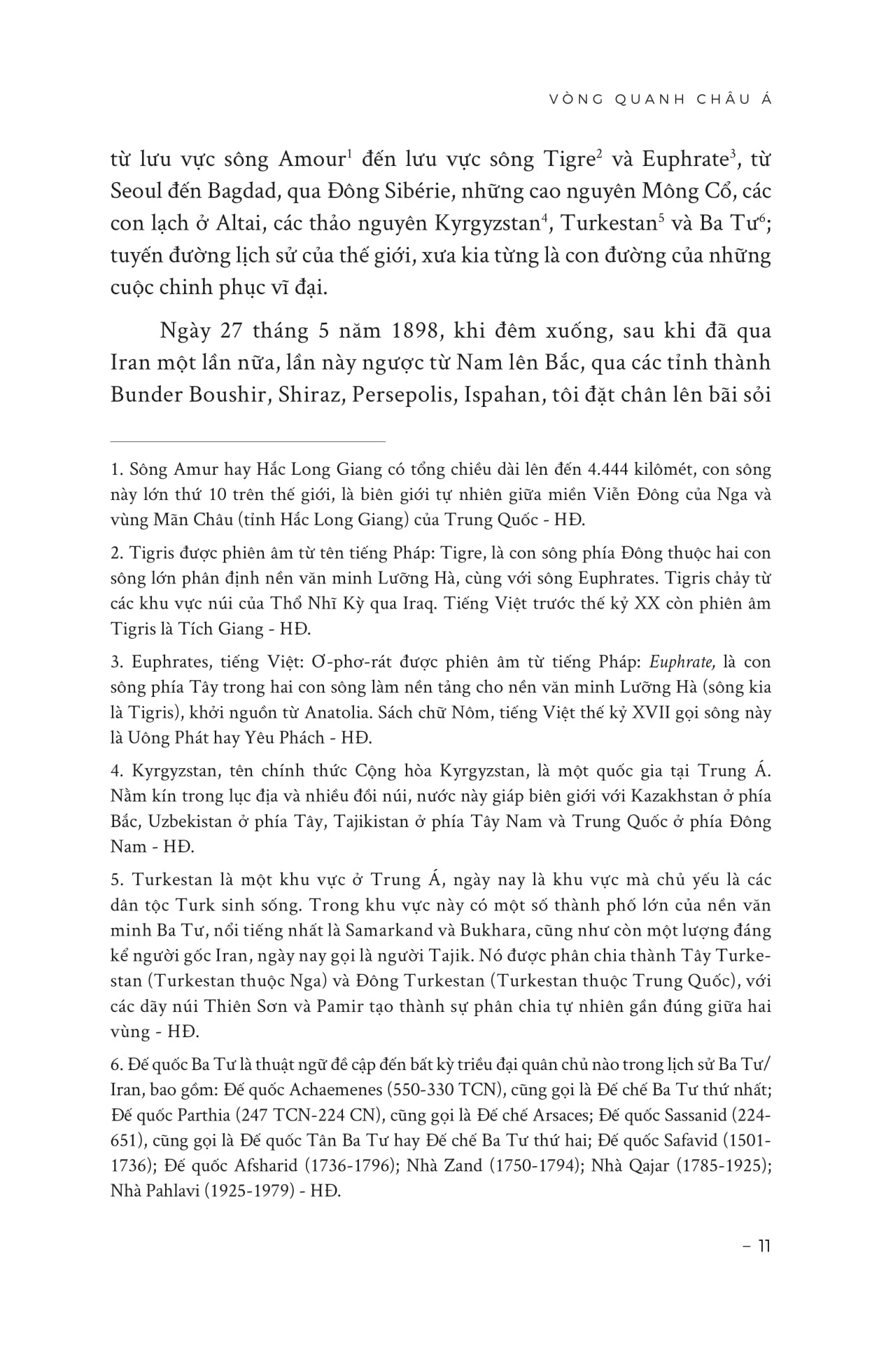 vòng quanh châu á - nam kỳ, trung kỳ, bắc kỳ