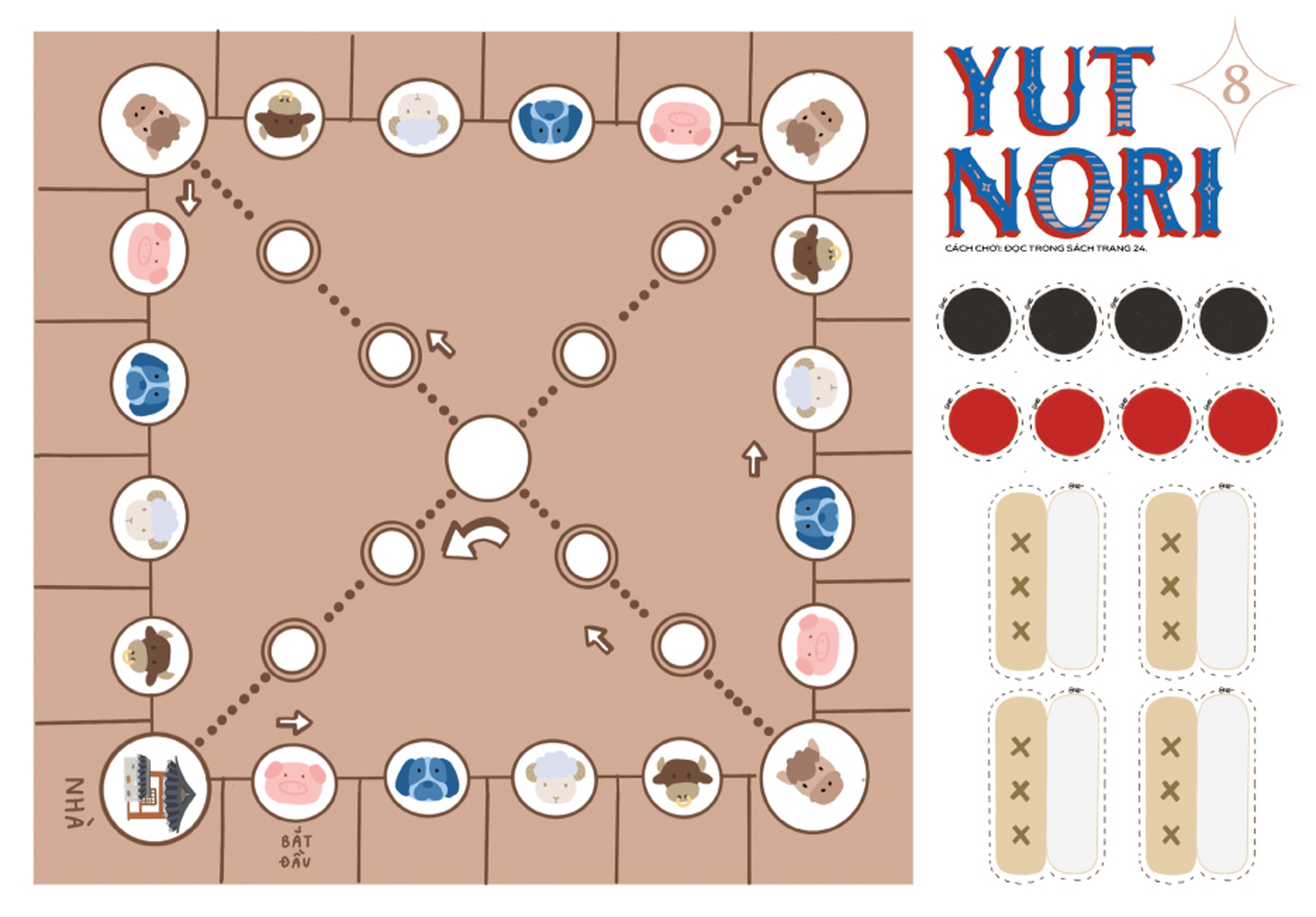 vòng quanh thế giới board game - sách độc quyền fahasa - tặng kèm poster 40x60cm idol game + game vòng quanh thế giới + 01 tờ hướng dẫn cắt, gấp xí ngầu in màu