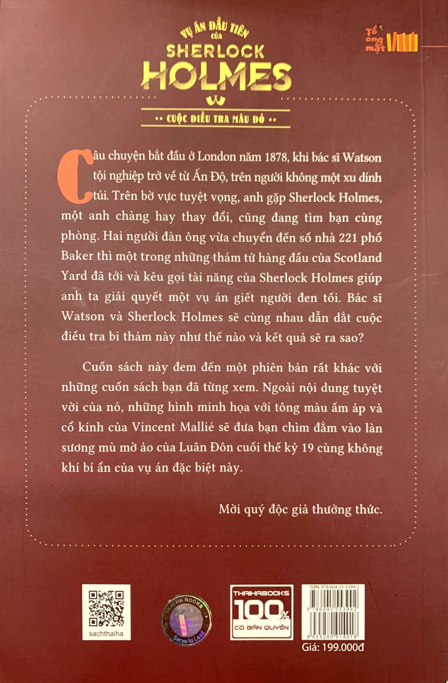 vụ án đầu tiên của sherlock holmes: cuộc điều tra màu đỏ