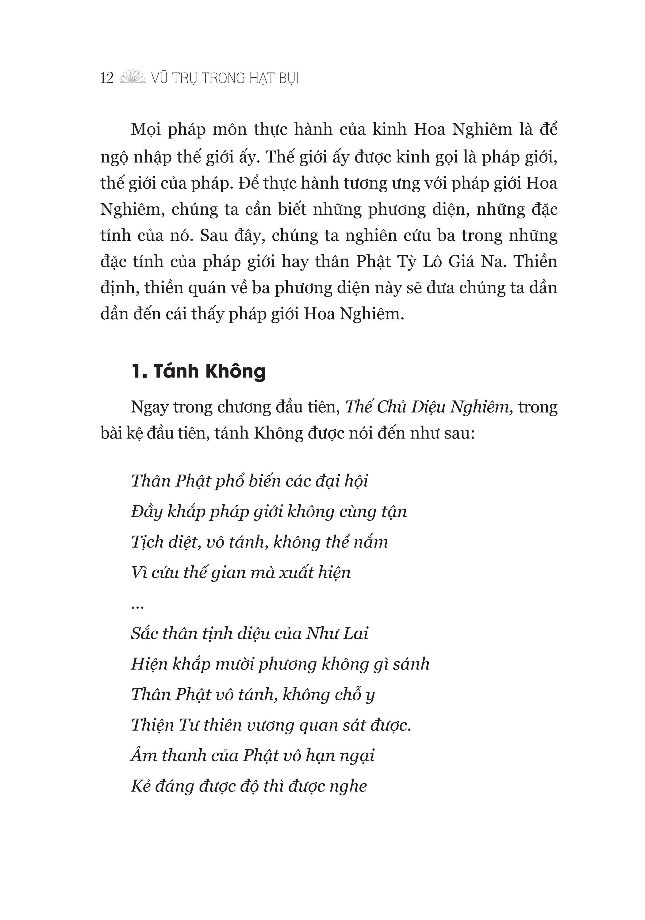 vũ trụ trong hạt bụi - đi vào kinh hoa nghiêm