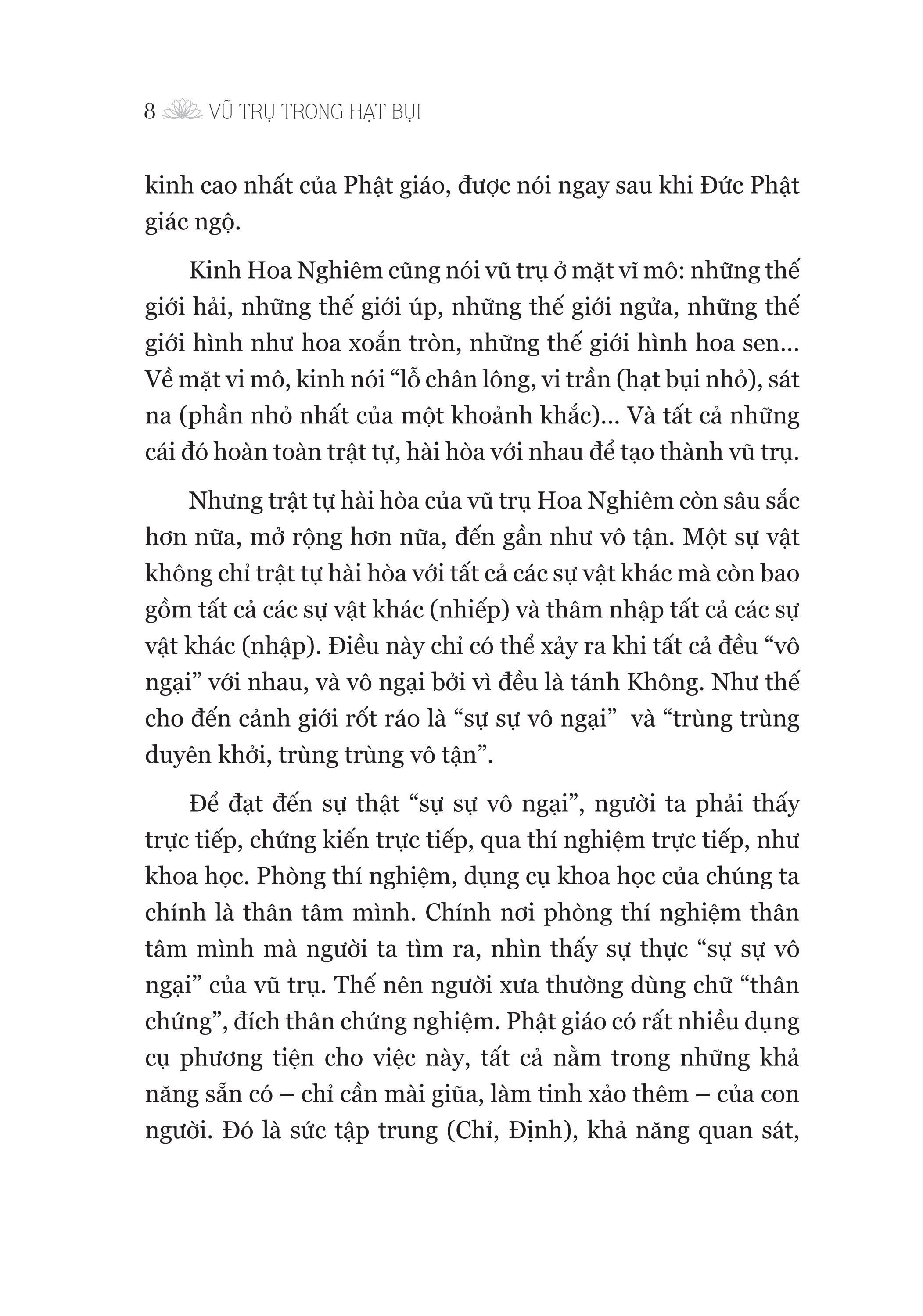 vũ trụ trong hạt bụi - đi vào kinh hoa nghiêm