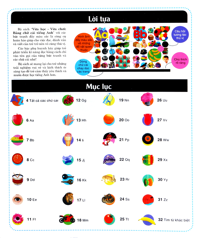 vừa học vừa chơi - bảng chữ cái tiếng anh