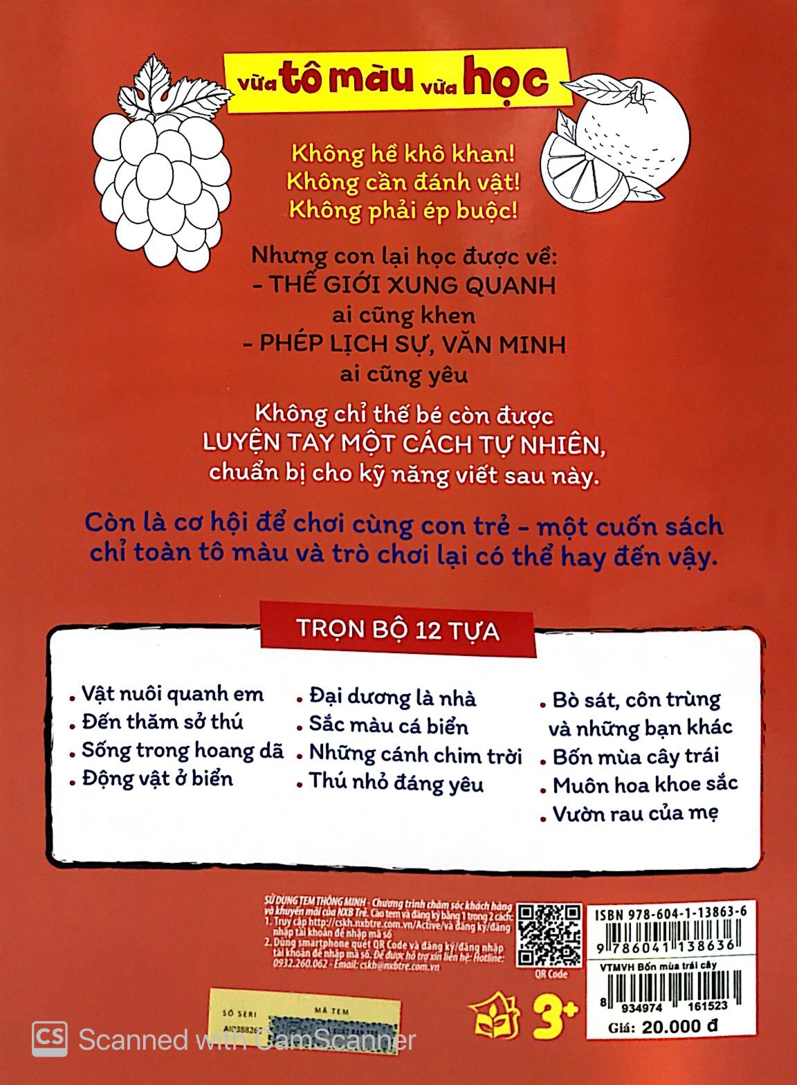 Vừa Tô Màu Vừa Học - Bốn Mùa Cây Trái