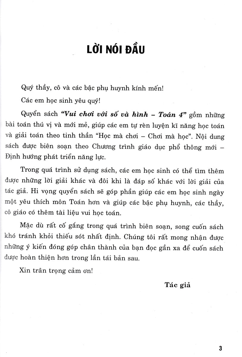 vui chơi với số và hình toán 4 (dùng chung cho các bộ sgk hiện hành)