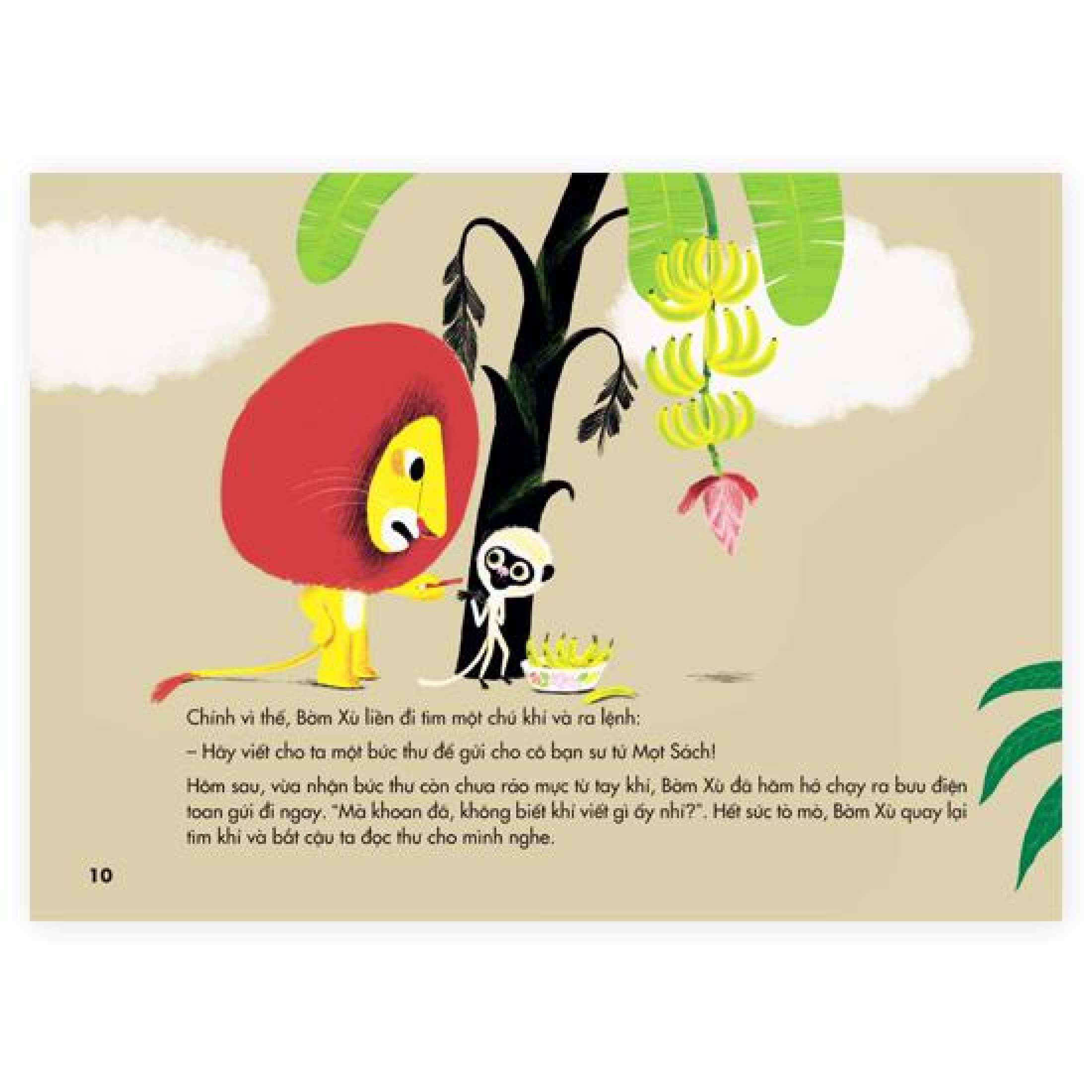 vui học cùng sư tử - sư tử học viết