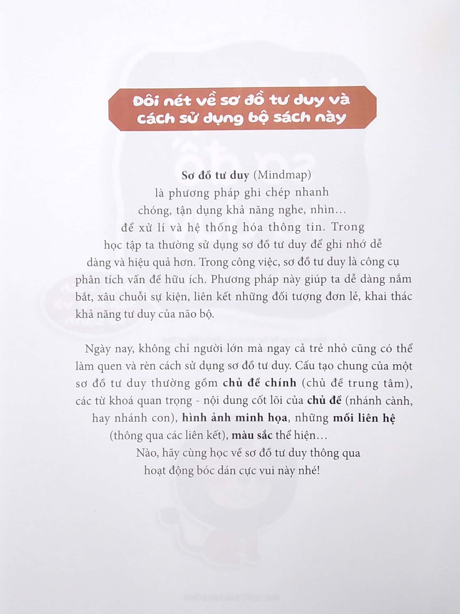 vui học sơ đồ tư duy - sách bóc dán - học cách sắp xếp và so sánh