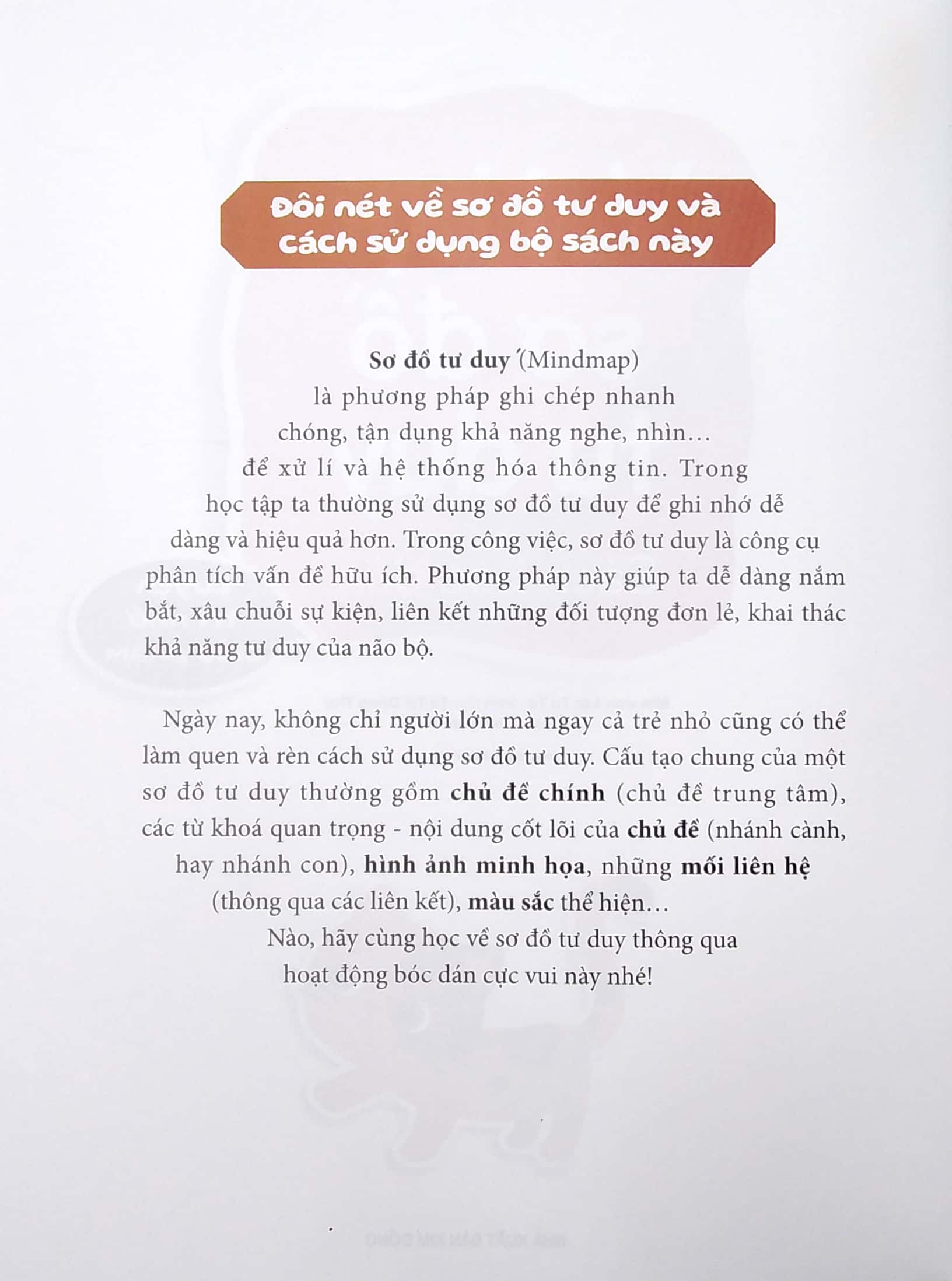 vui học sơ đồ tư duy - sách bóc dán - luyện trí nhớ siêu phàm