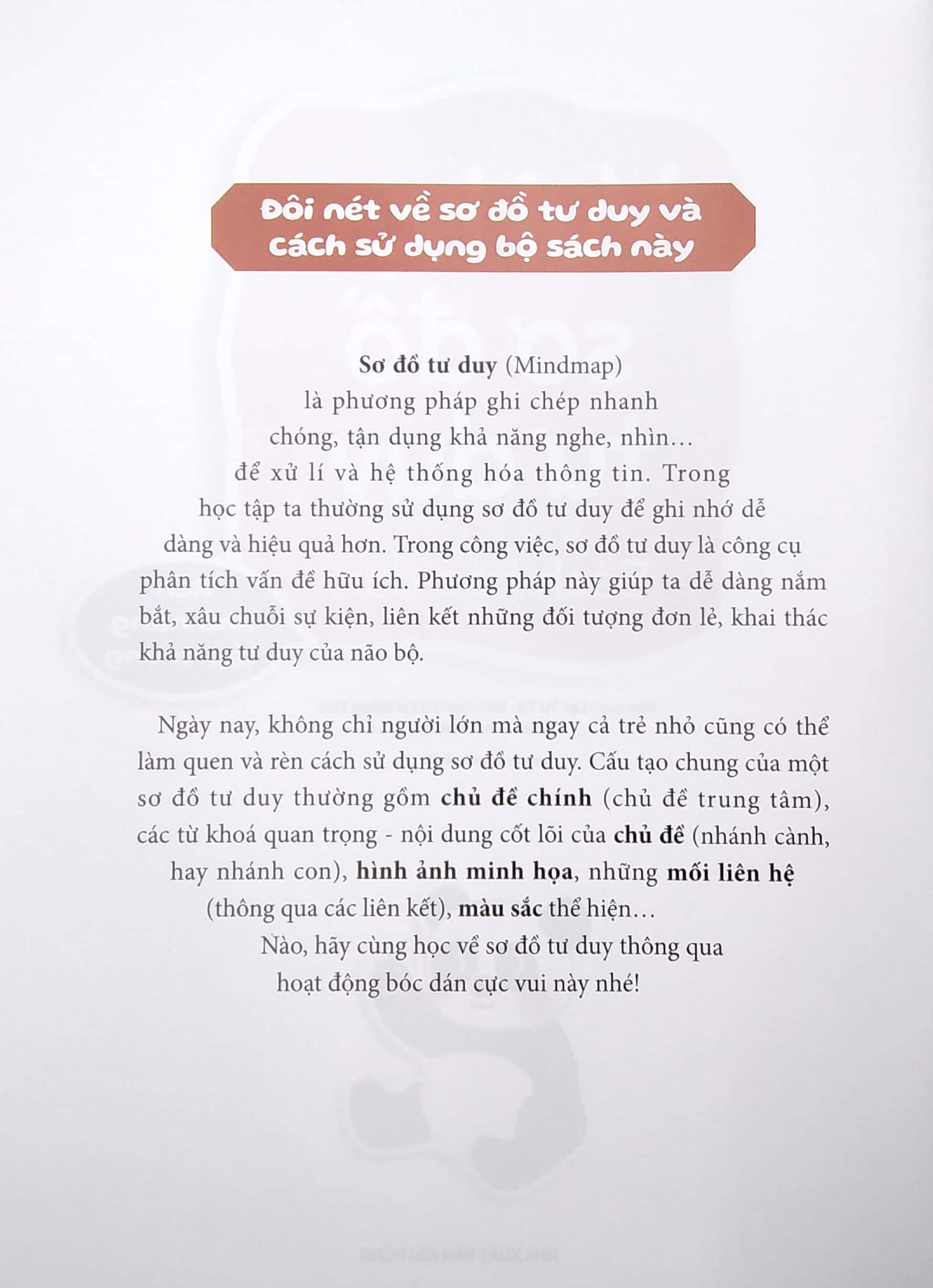 vui học sơ đồ tư duy - sách bóc dán - rèn khả năng tập trung