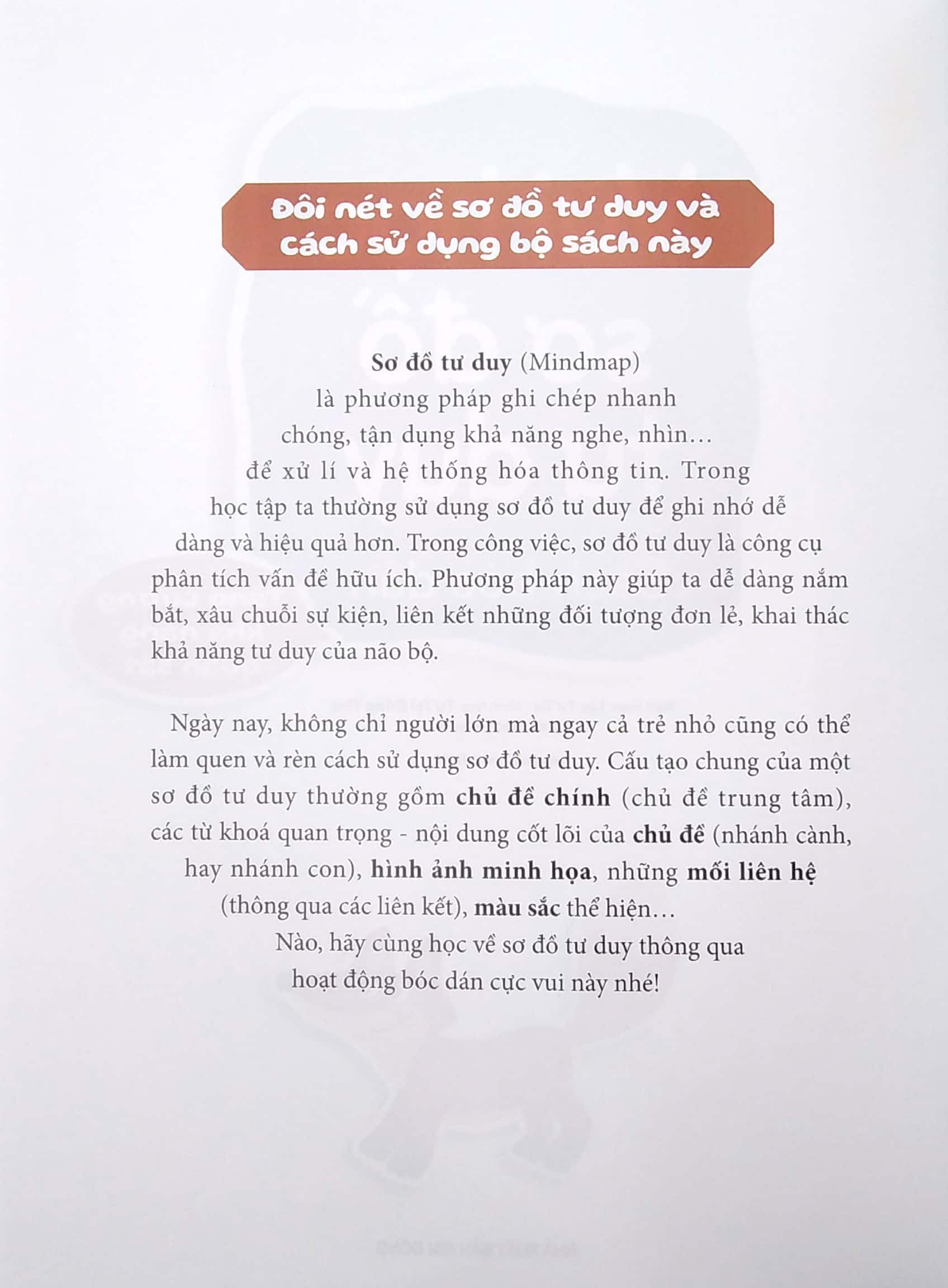 vui học sơ đồ tư duy - sách bóc dán - tăng cường khả năng quan sát