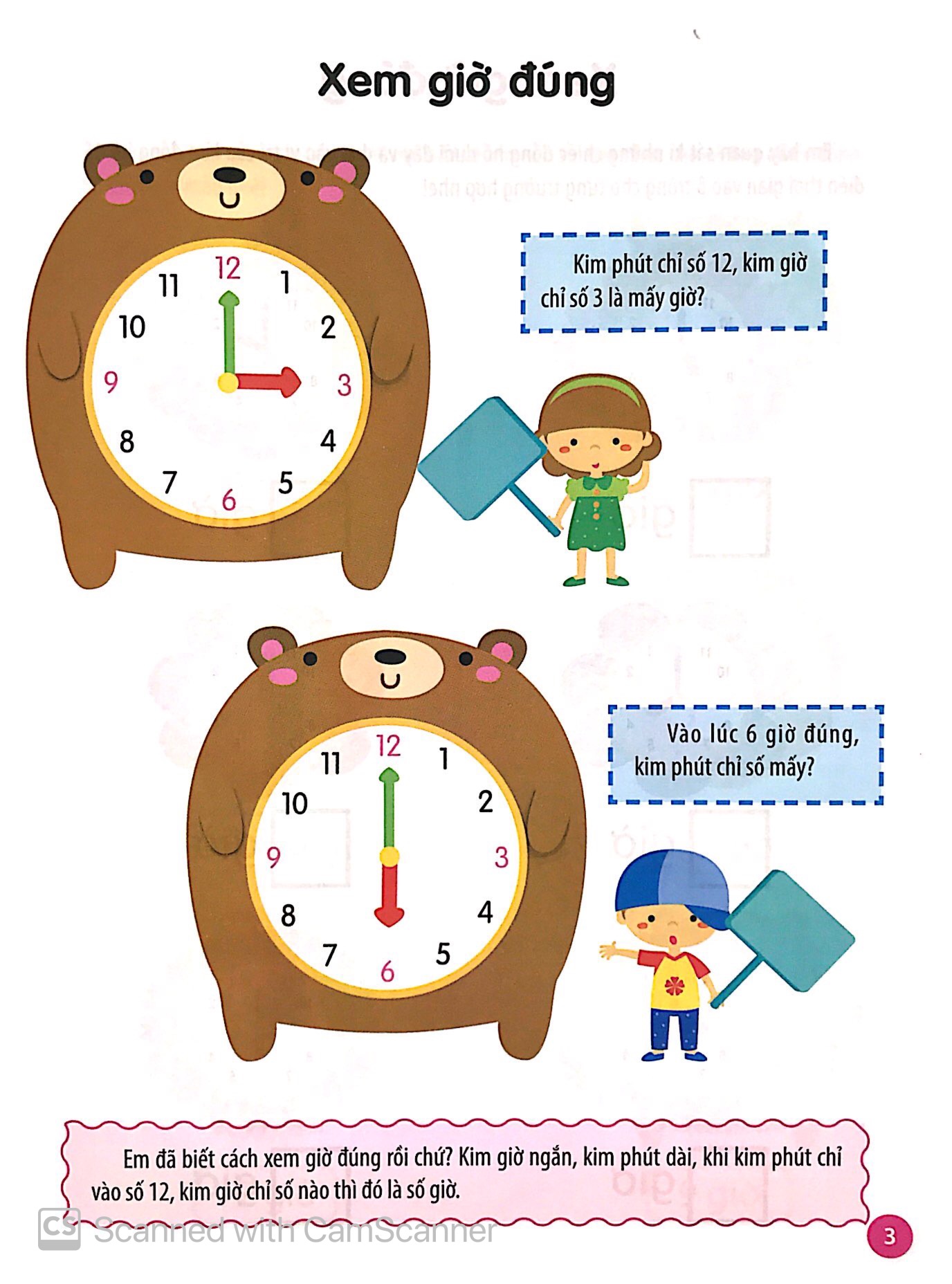 vui học toán - học xem giờ