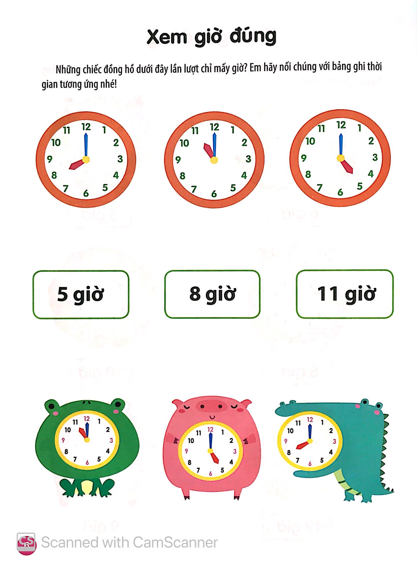 vui học toán - học xem giờ