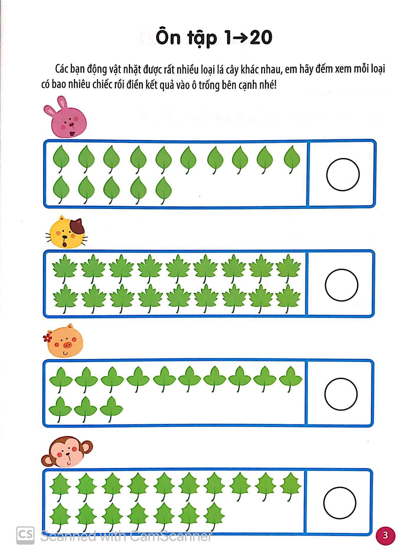 vui học toán - làm quen với các con số từ 1 đến 50