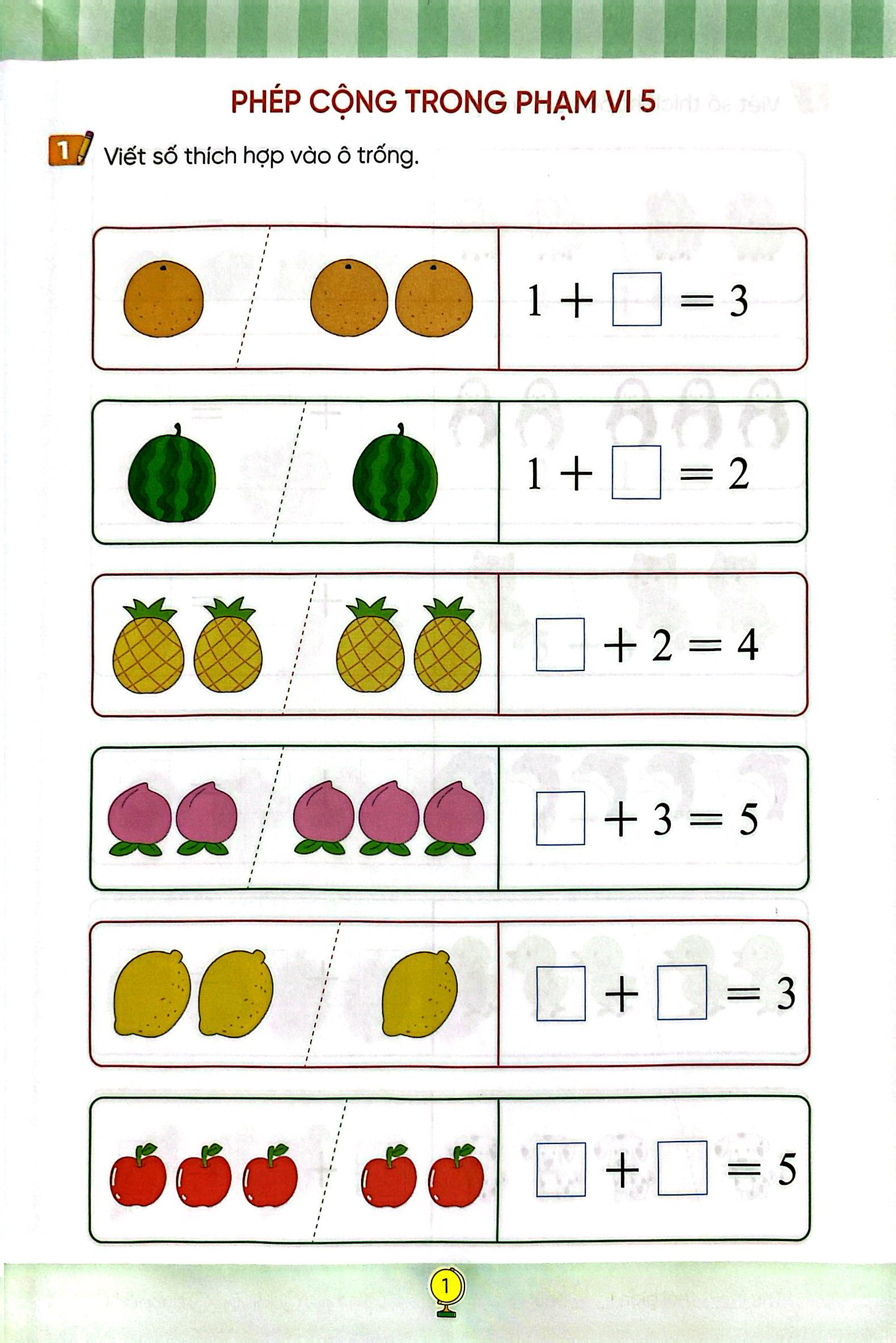 vui học toán - nhìn tranh hoàn thành phép tính