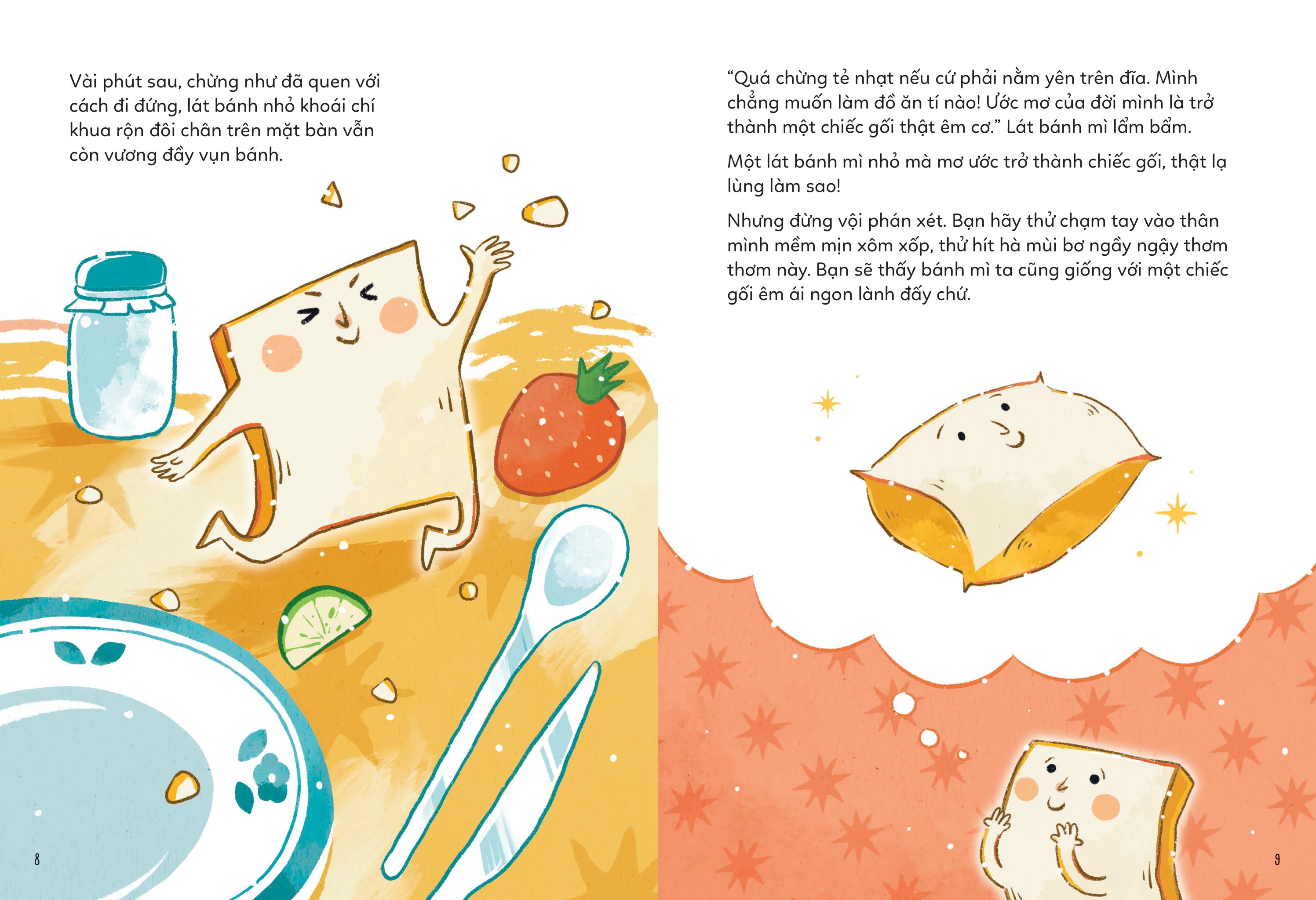 vun đắp tâm hồn - bánh mì gối xinh