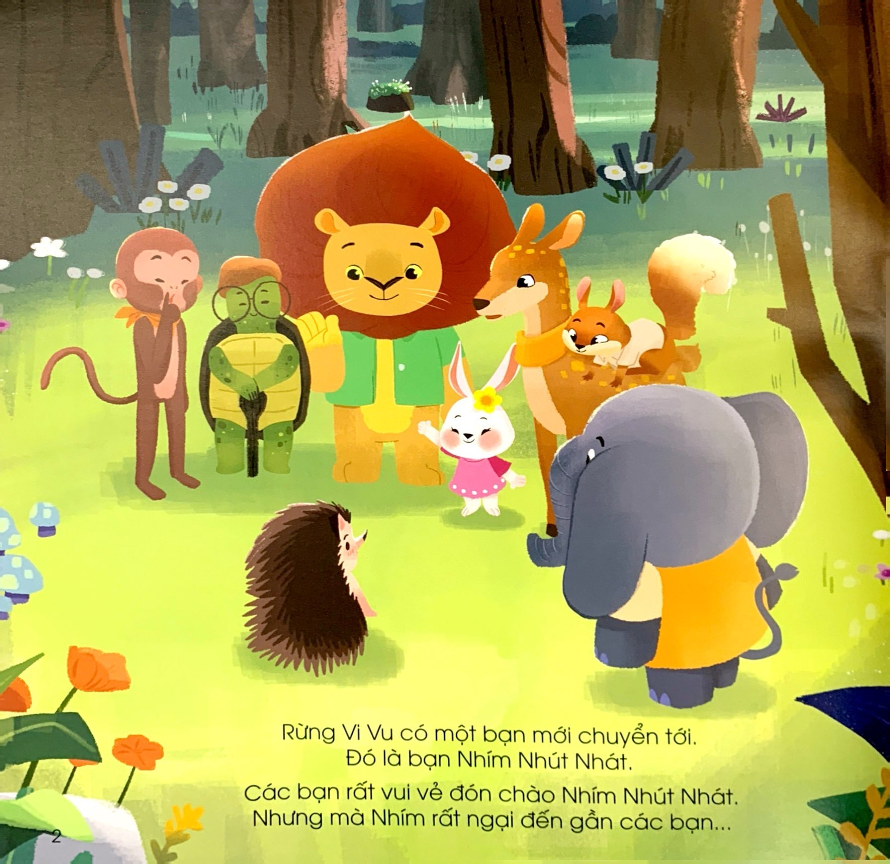 vun đắp tâm hồn - chuyện ở rừng vi vu - nhím nhút nhát và bộ lông nhọn hoắt