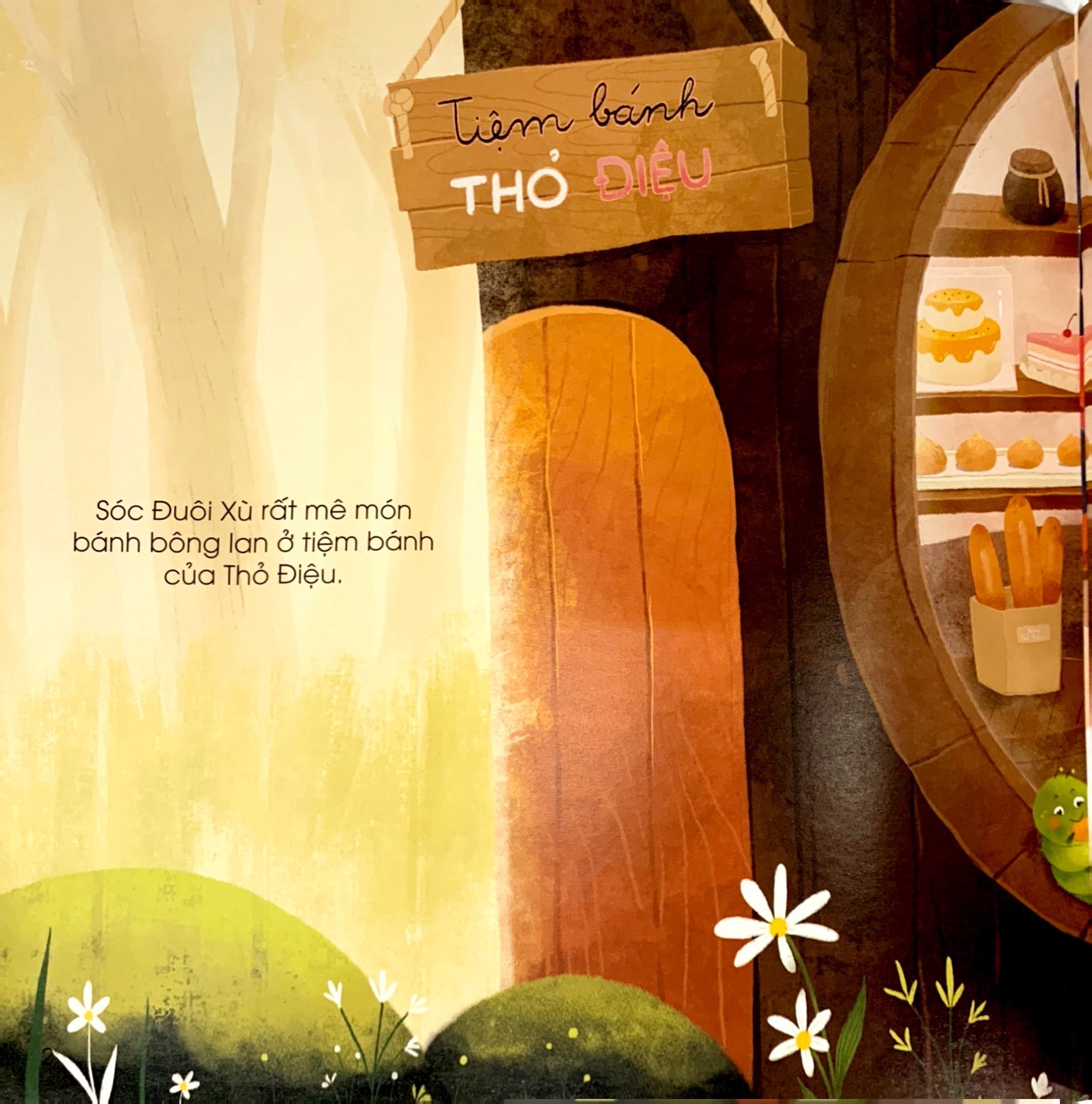 vun đắp tâm hồn - chuyện ở rừng vi vu - sóc đuôi xù làm bánh